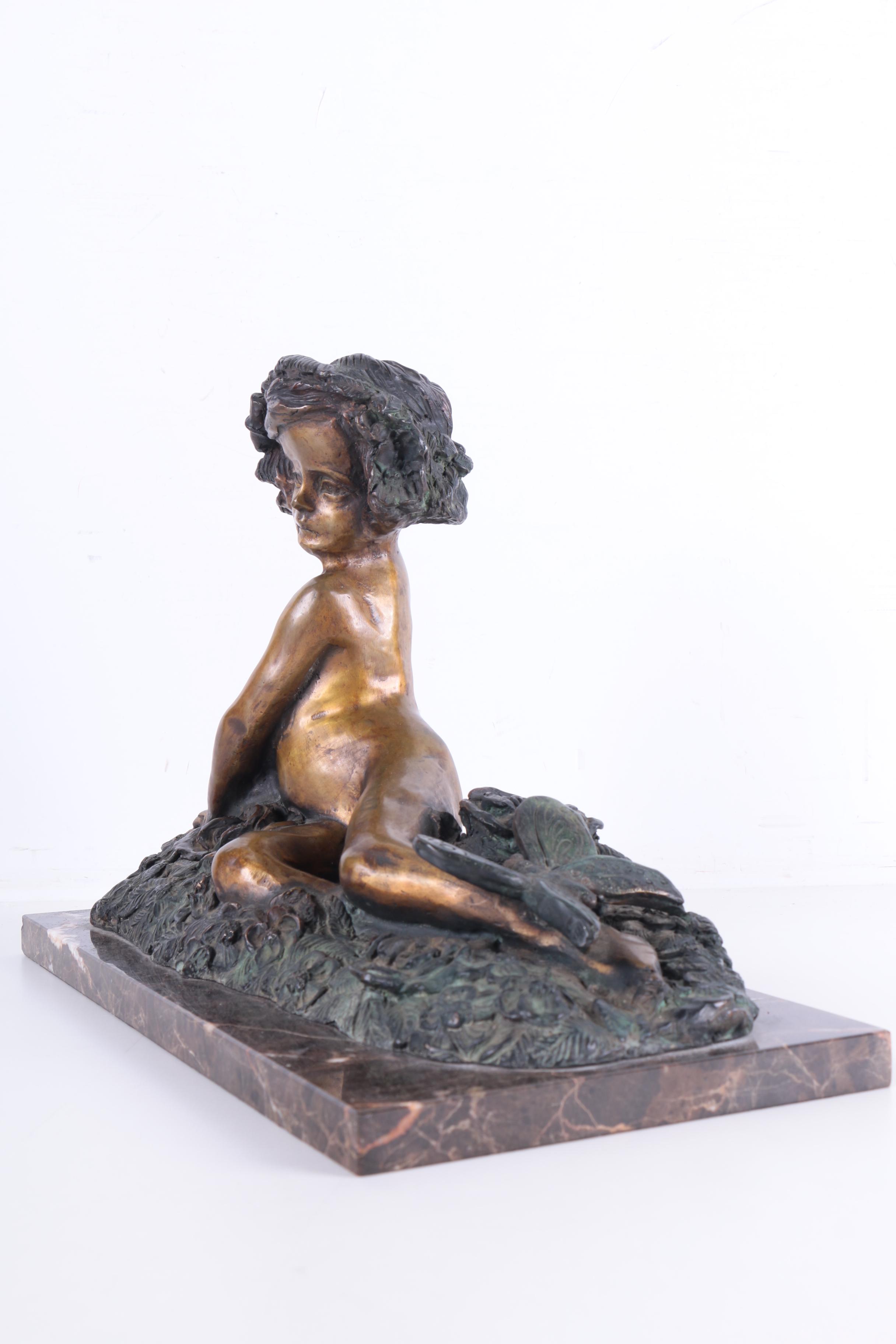 Bessie Potter Vonnoh Bronze Sculpture of Young Figure