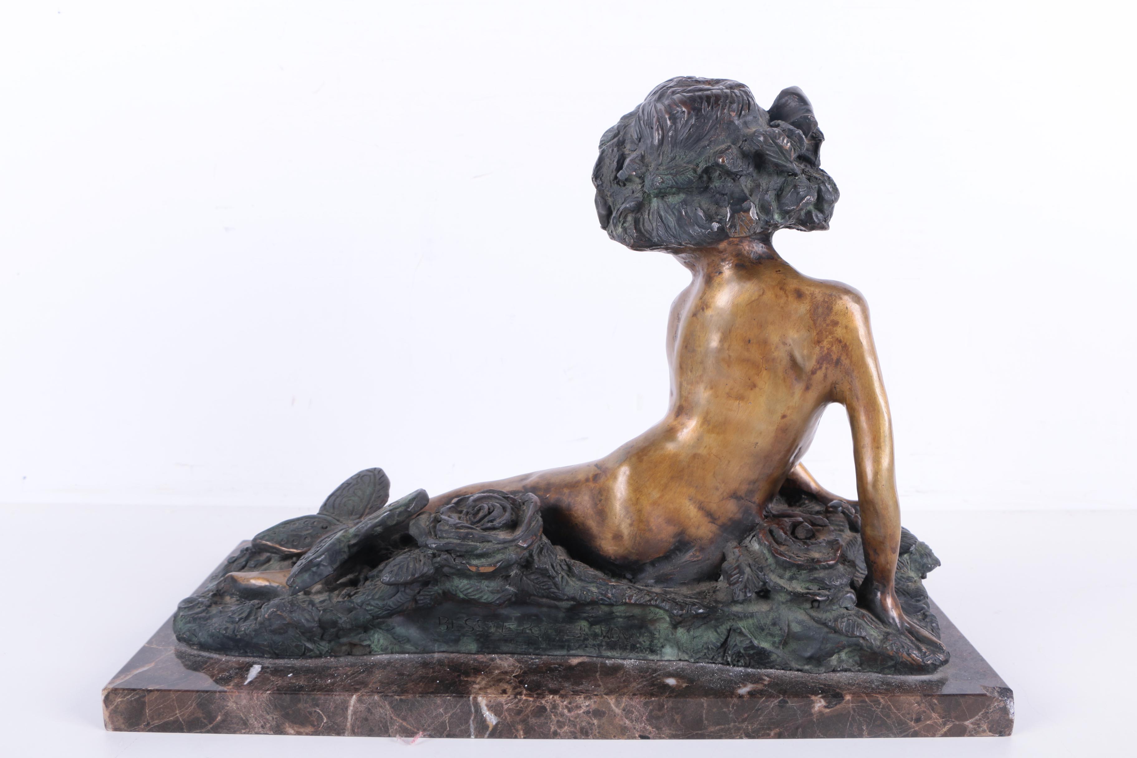 Bessie Potter Vonnoh Bronze Sculpture of Young Figure