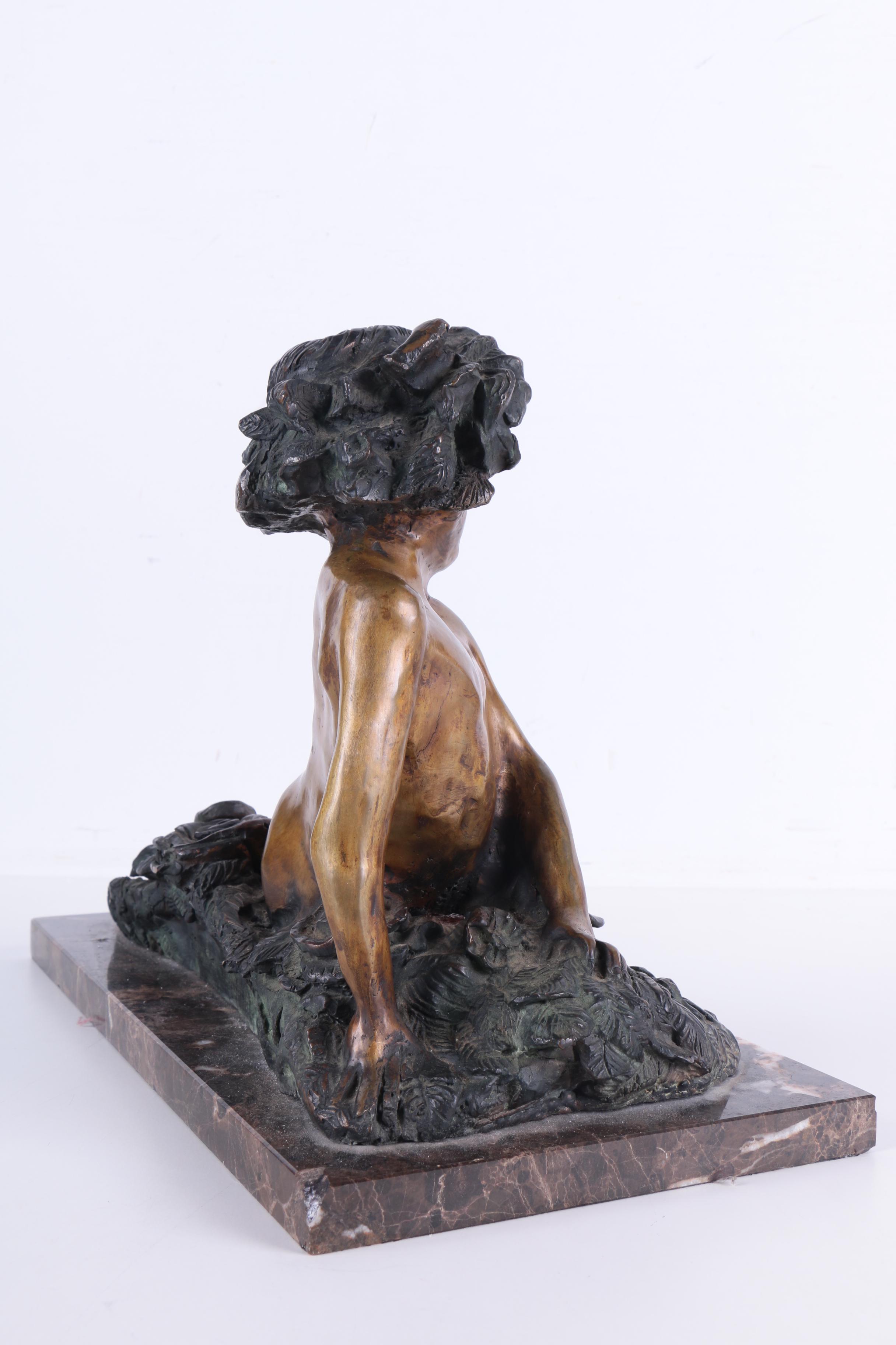 Bessie Potter Vonnoh Bronze Sculpture of Young Figure
