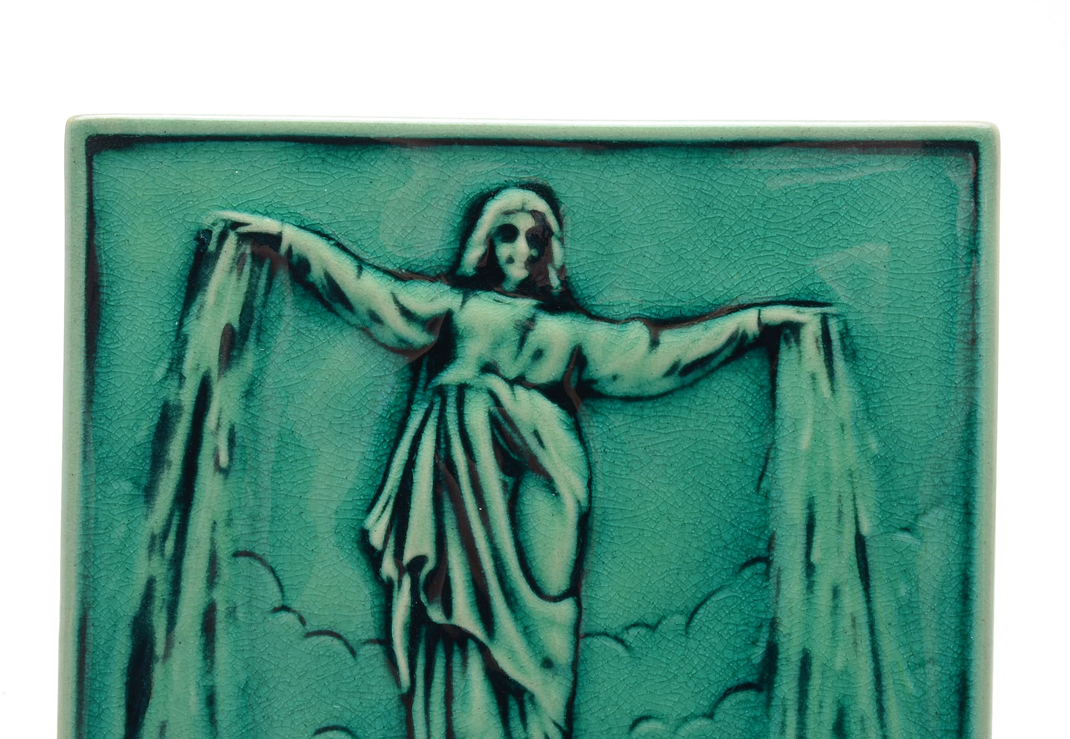 Rookwood Art Pottery Cincinnati Emerald Isle Fountain Square Tile