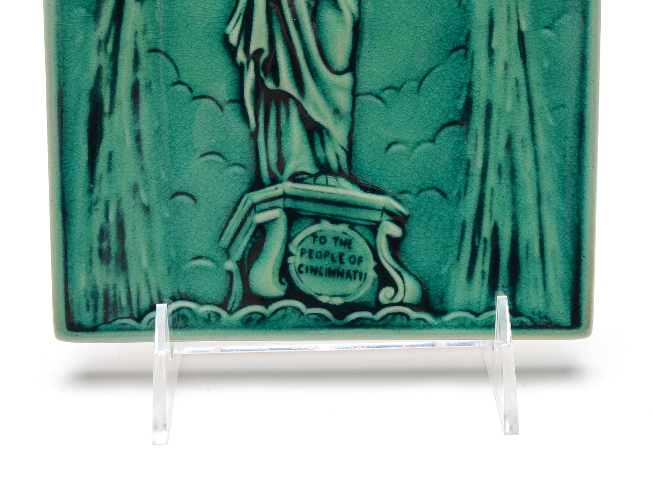 Rookwood Art Pottery Cincinnati Emerald Isle Fountain Square Tile