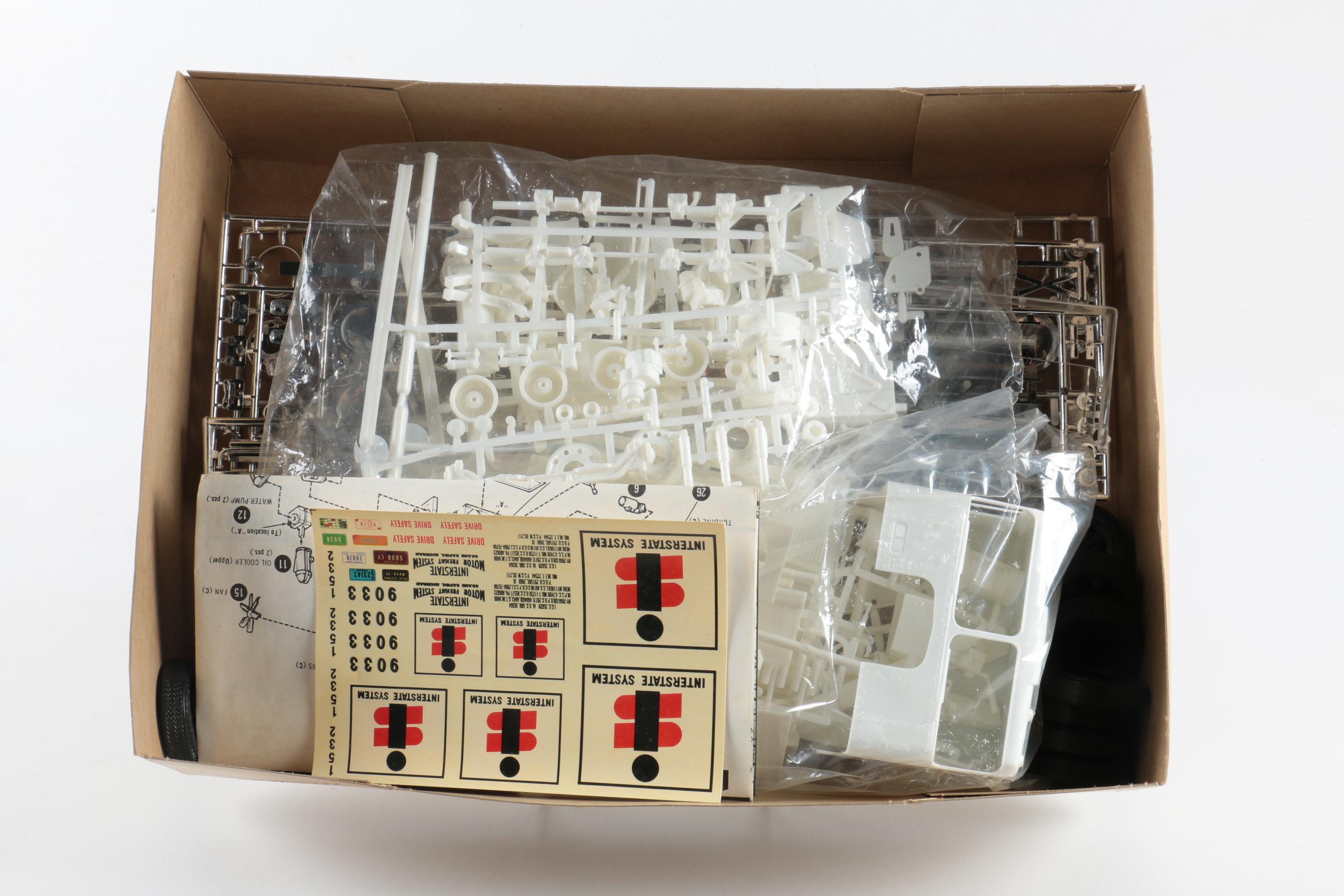 Four AMT Big Rig Model Kits