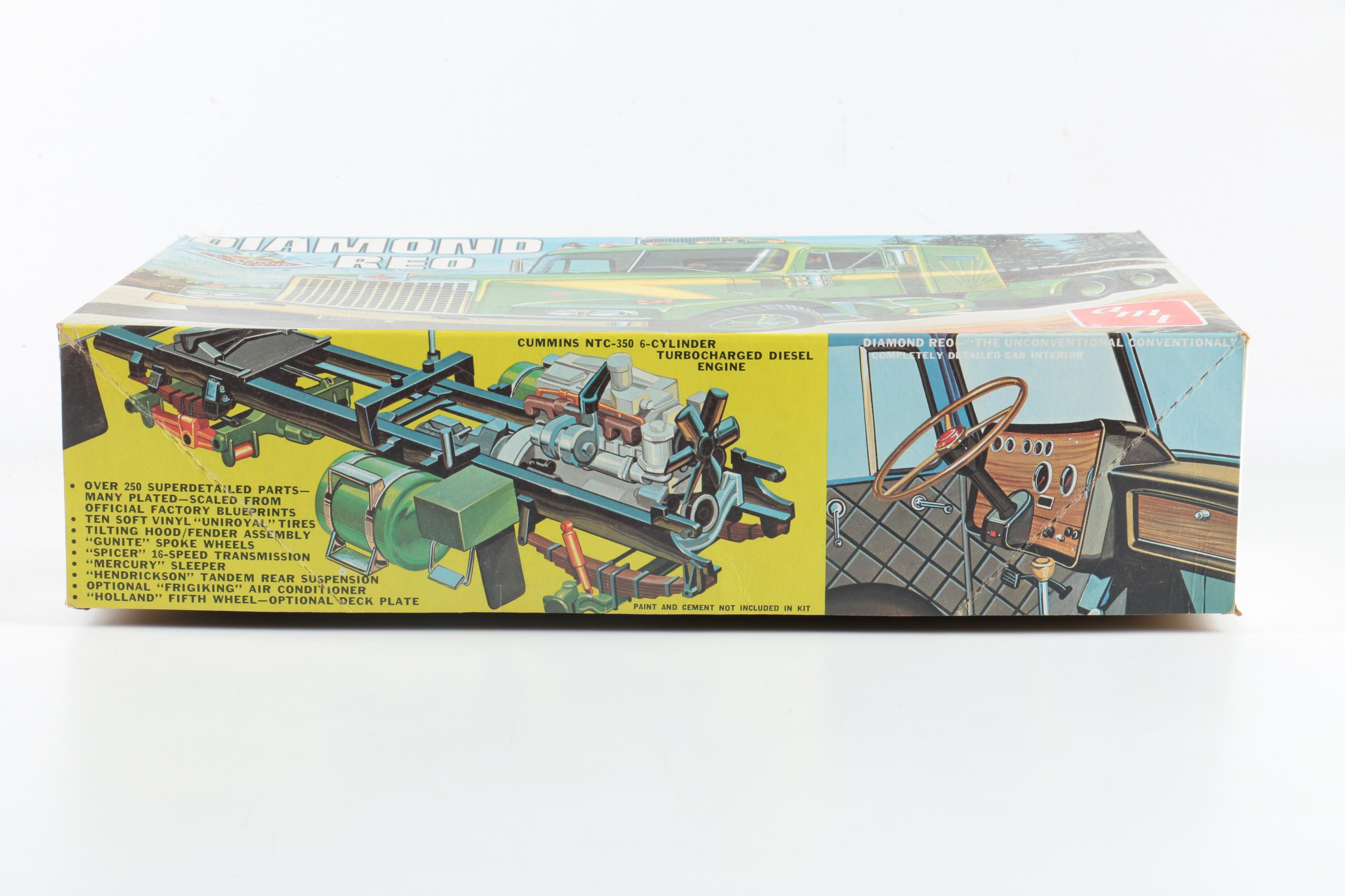 Four AMT Big Rig Model Kits