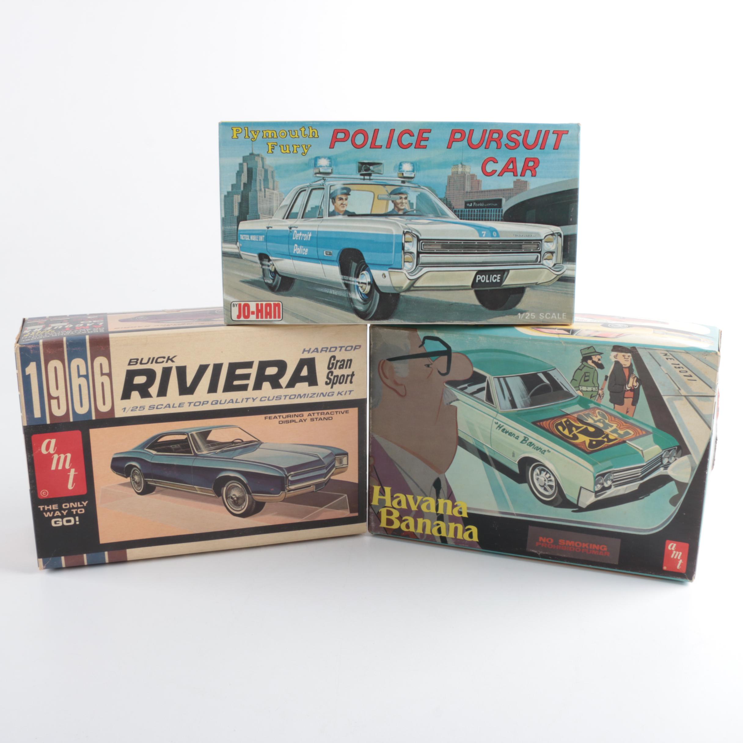 Vintage Model Car Kits by AMT and Jo-Han