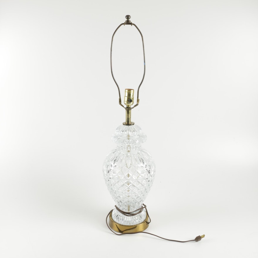 Crystal and Gold Tone Lamp
