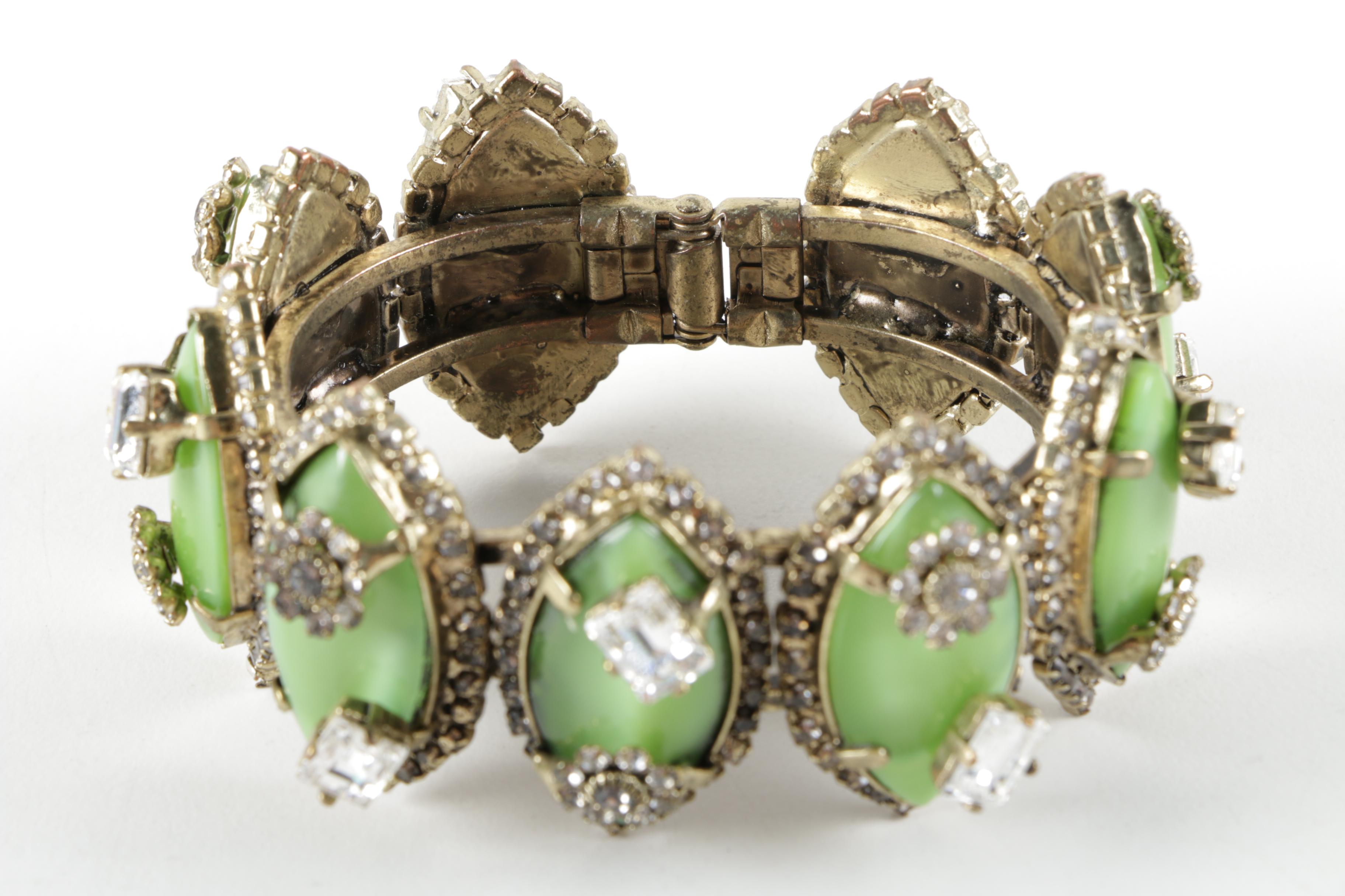 Rodrigo Otazu Floral Green Marquise Bracelet