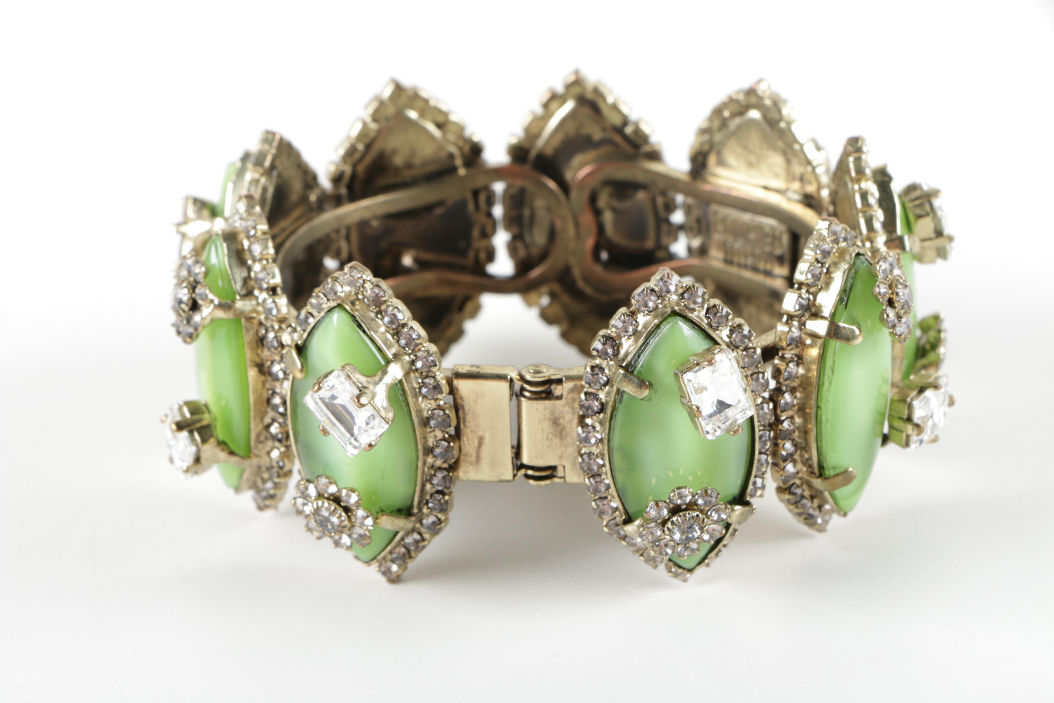 Rodrigo Otazu Floral Green Marquise Bracelet