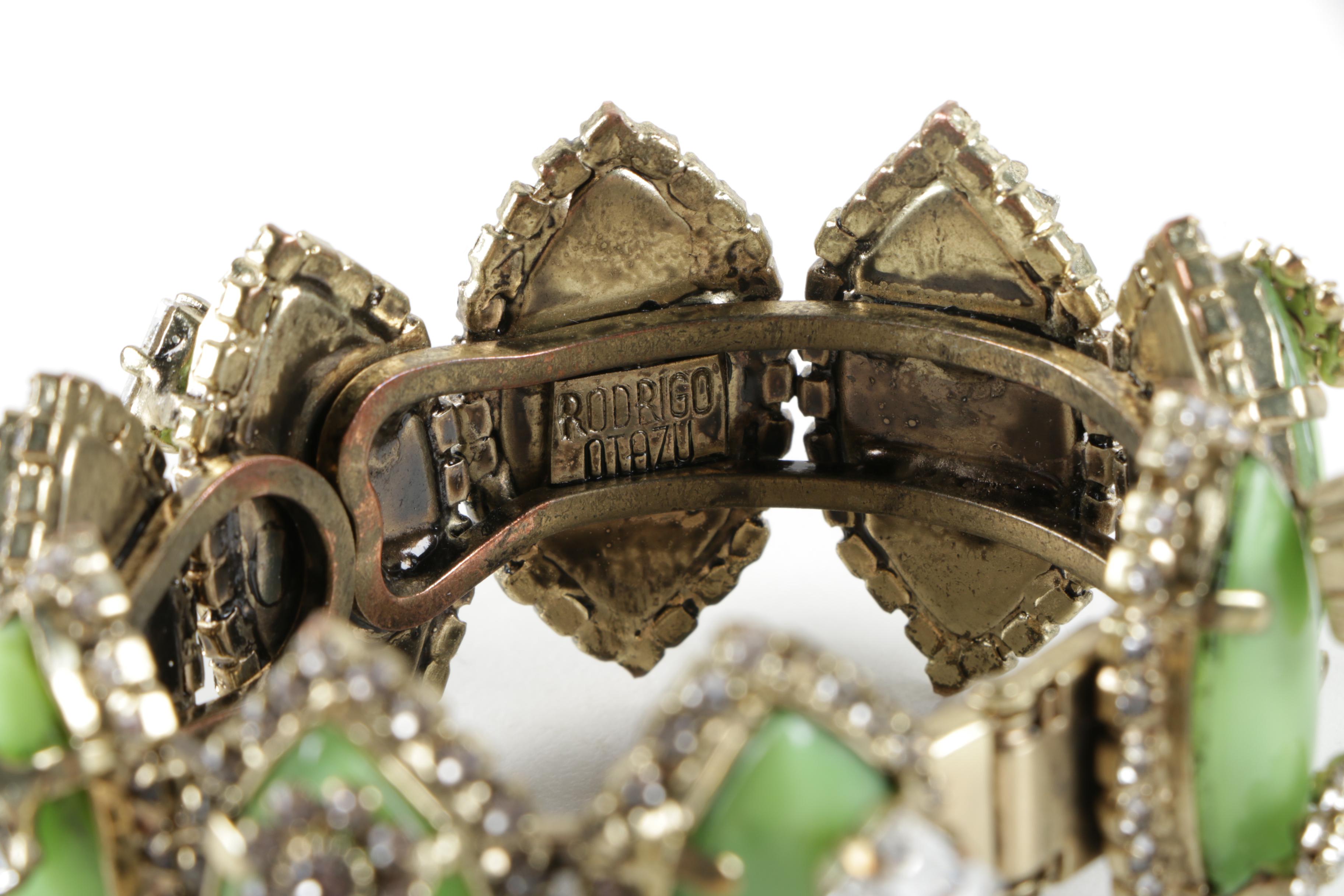 Rodrigo Otazu Floral Green Marquise Bracelet