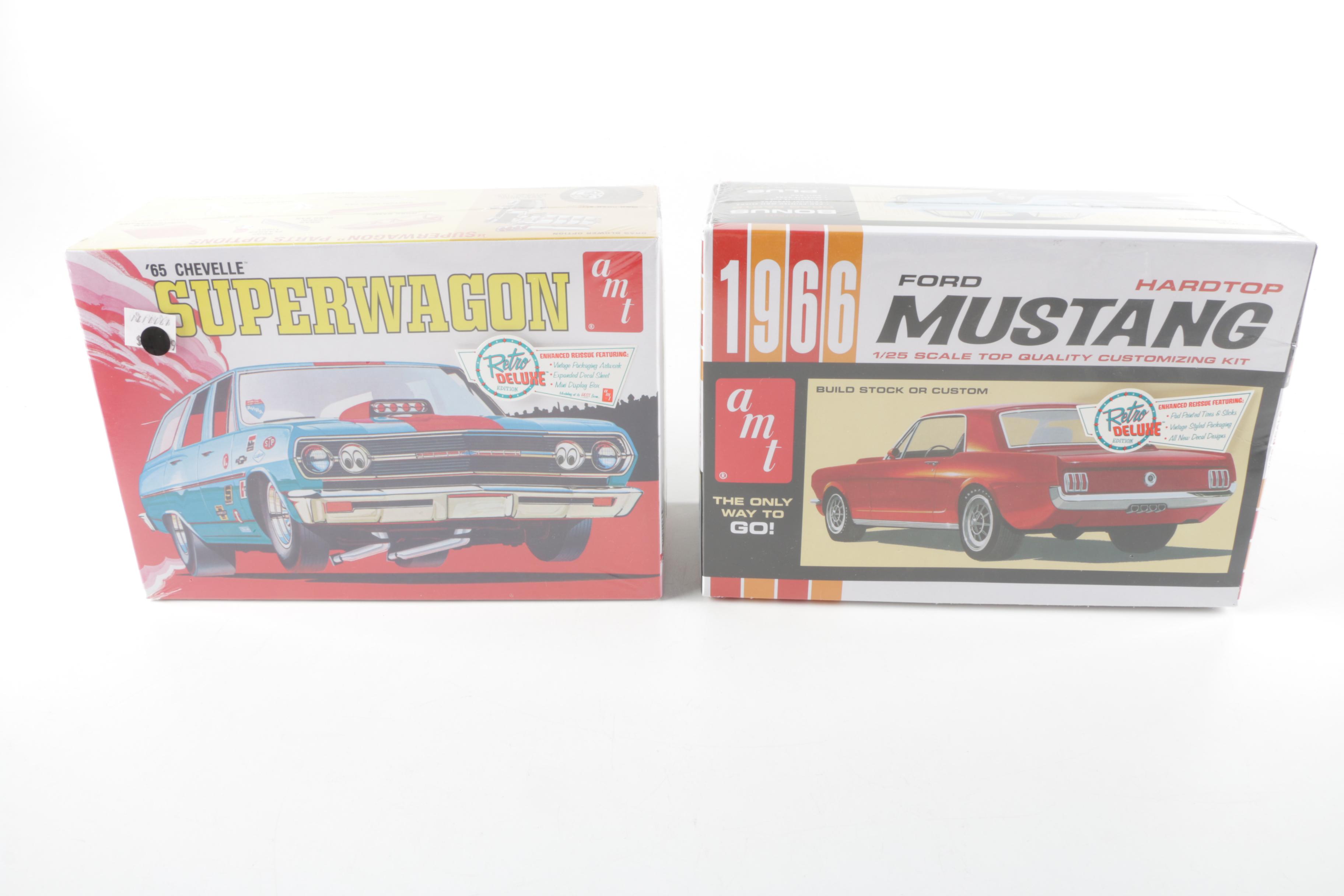 Collection of Revell & AMT 1960s Model Car Kits
