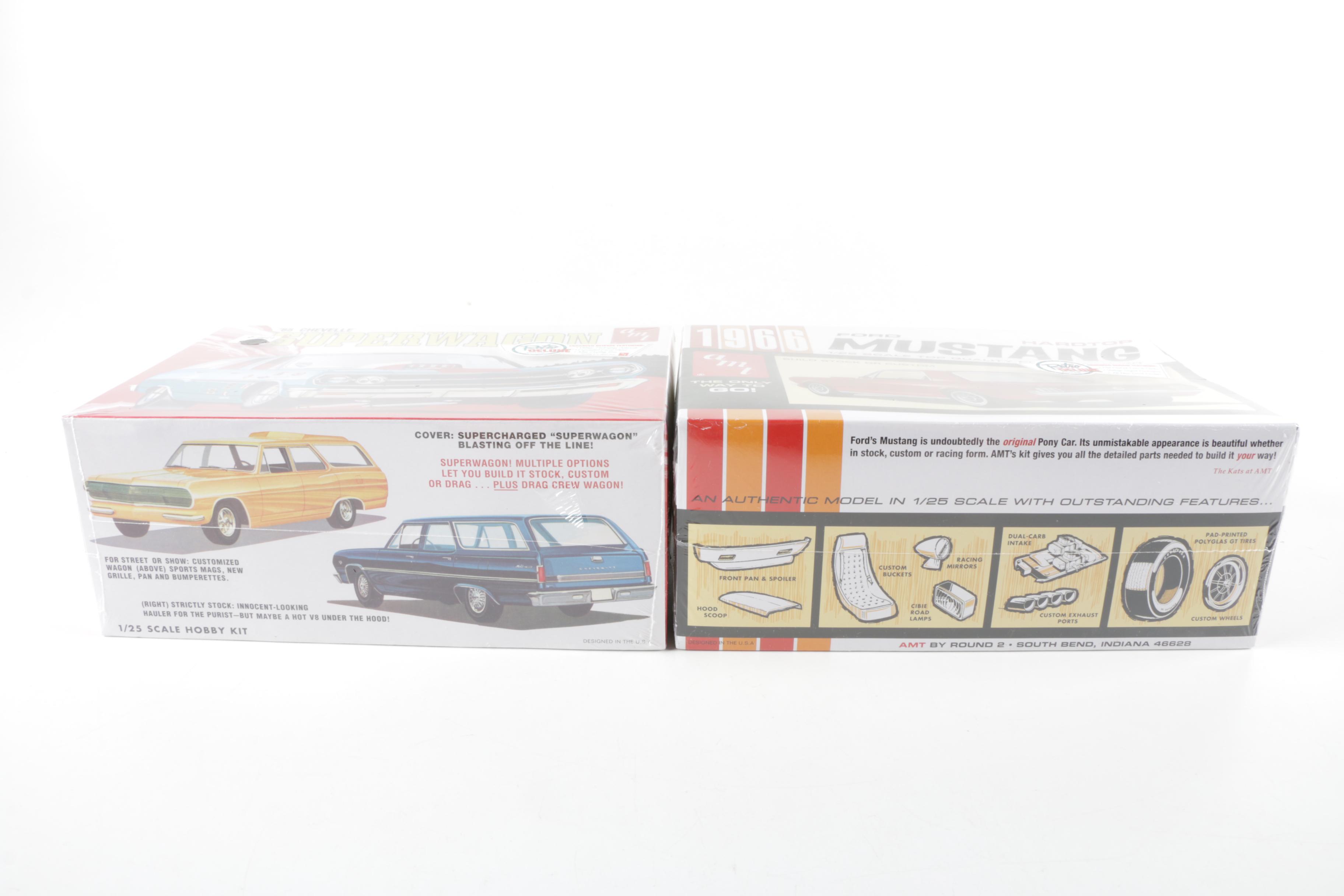 Collection of Revell & AMT 1960s Model Car Kits