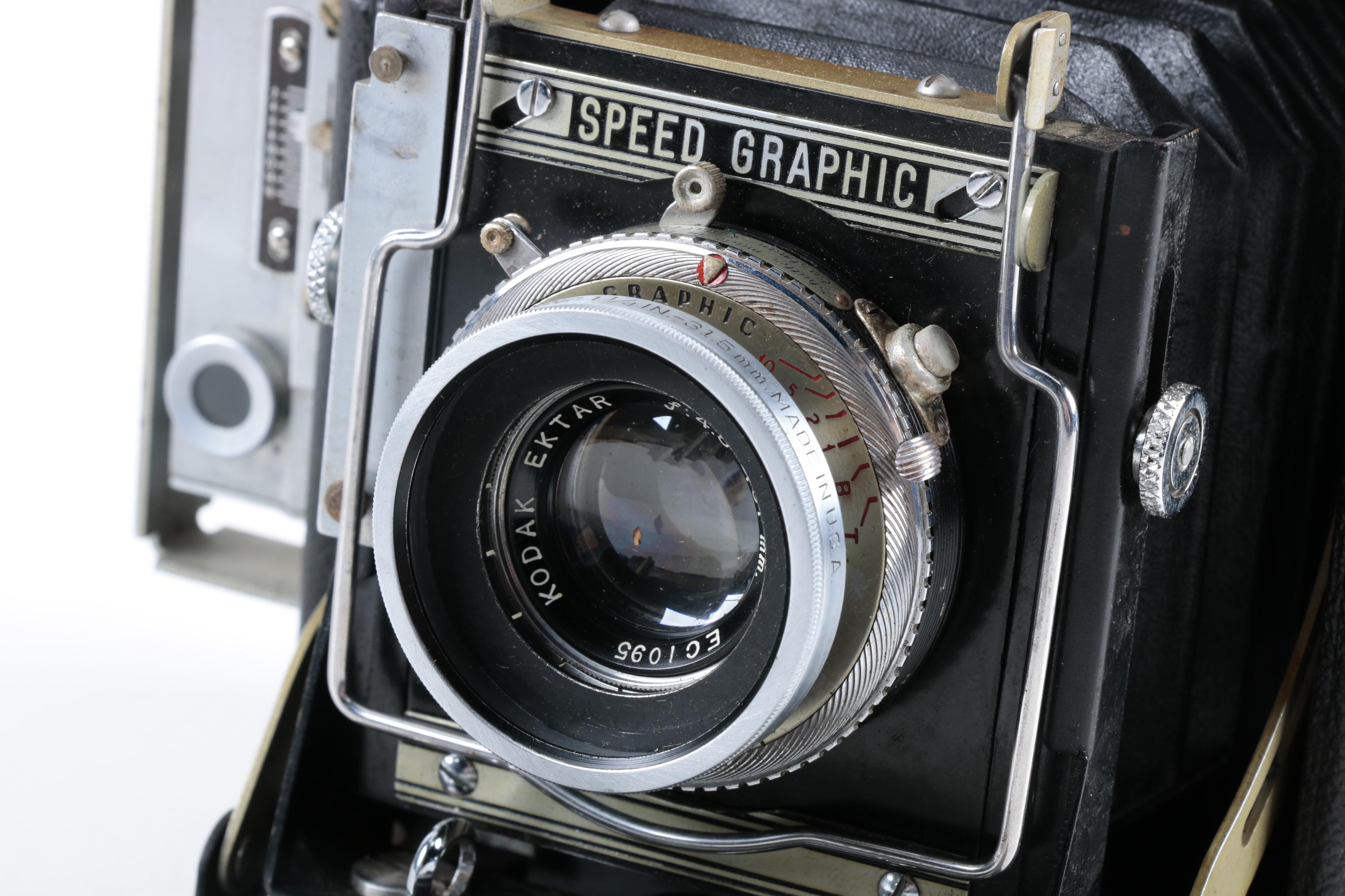 Graflex Speed Graphic Camera with Accessories