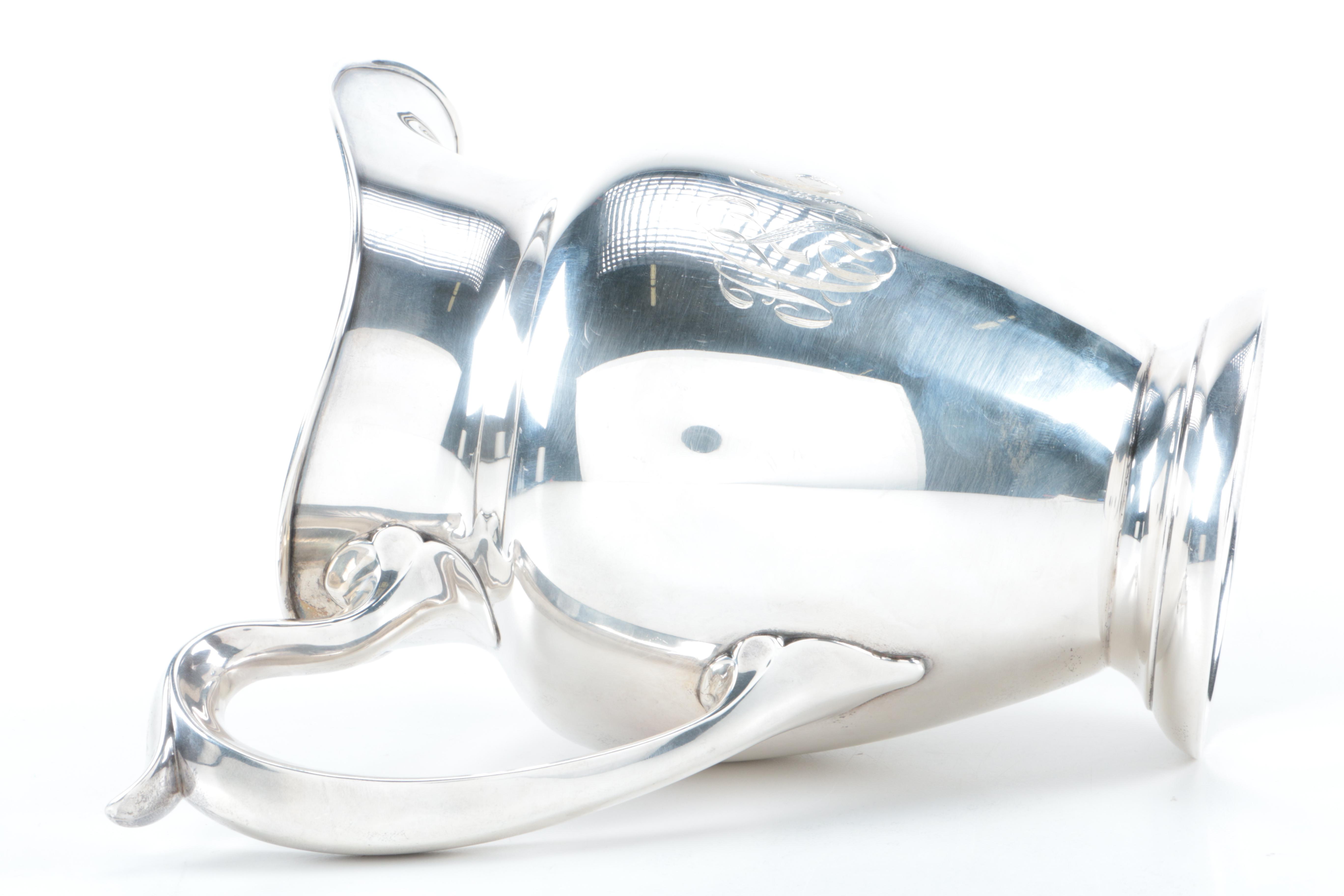 Engraved Gorham Sterling Silver Pitcher