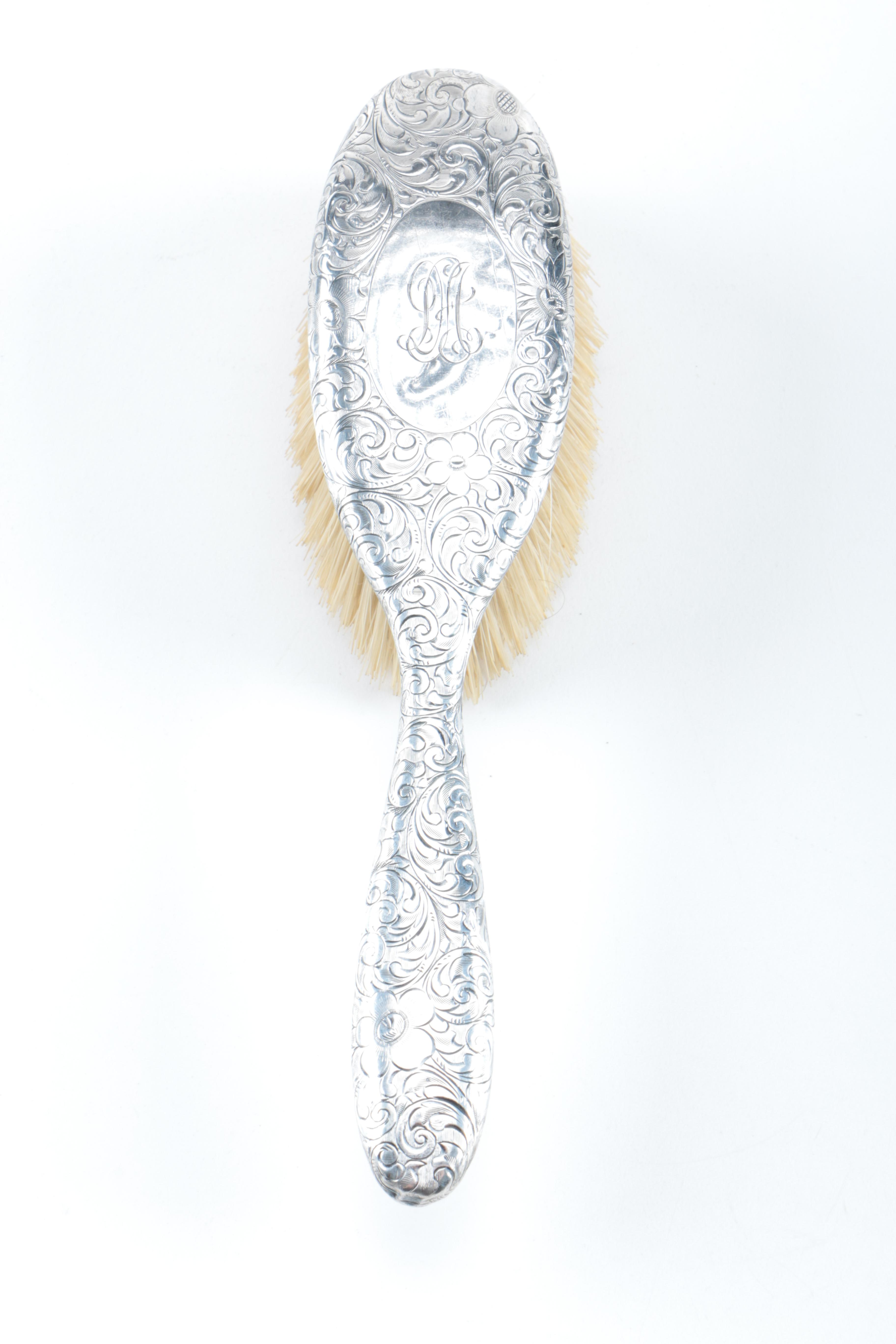 Tiffany & Co. Sterling Hairbrush and Sterling Handle Cake Breaker
