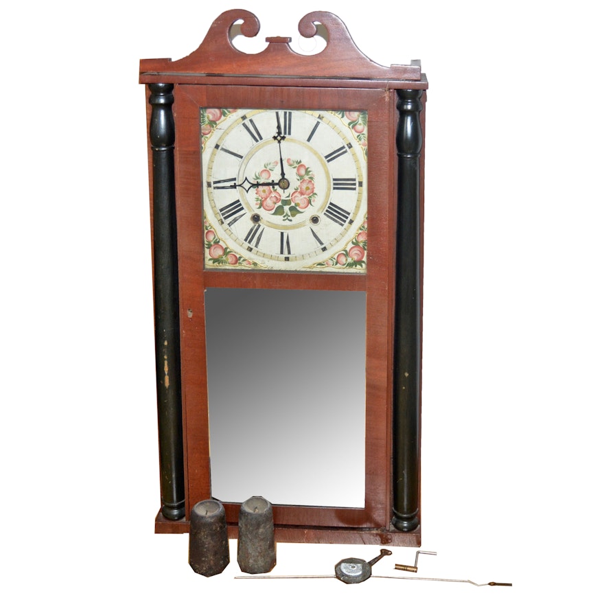 Antique Eli Terry Shelf Clock, Circa 1853