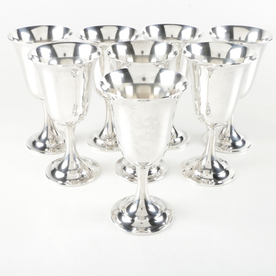 Set of International Sterling Co. Wine Goblets