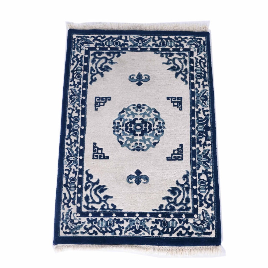 Hand-Knotted Indian Chinese Style Area Rug