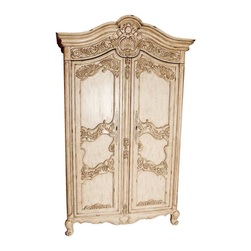 Century French Provincial Style Entertainment Armoire