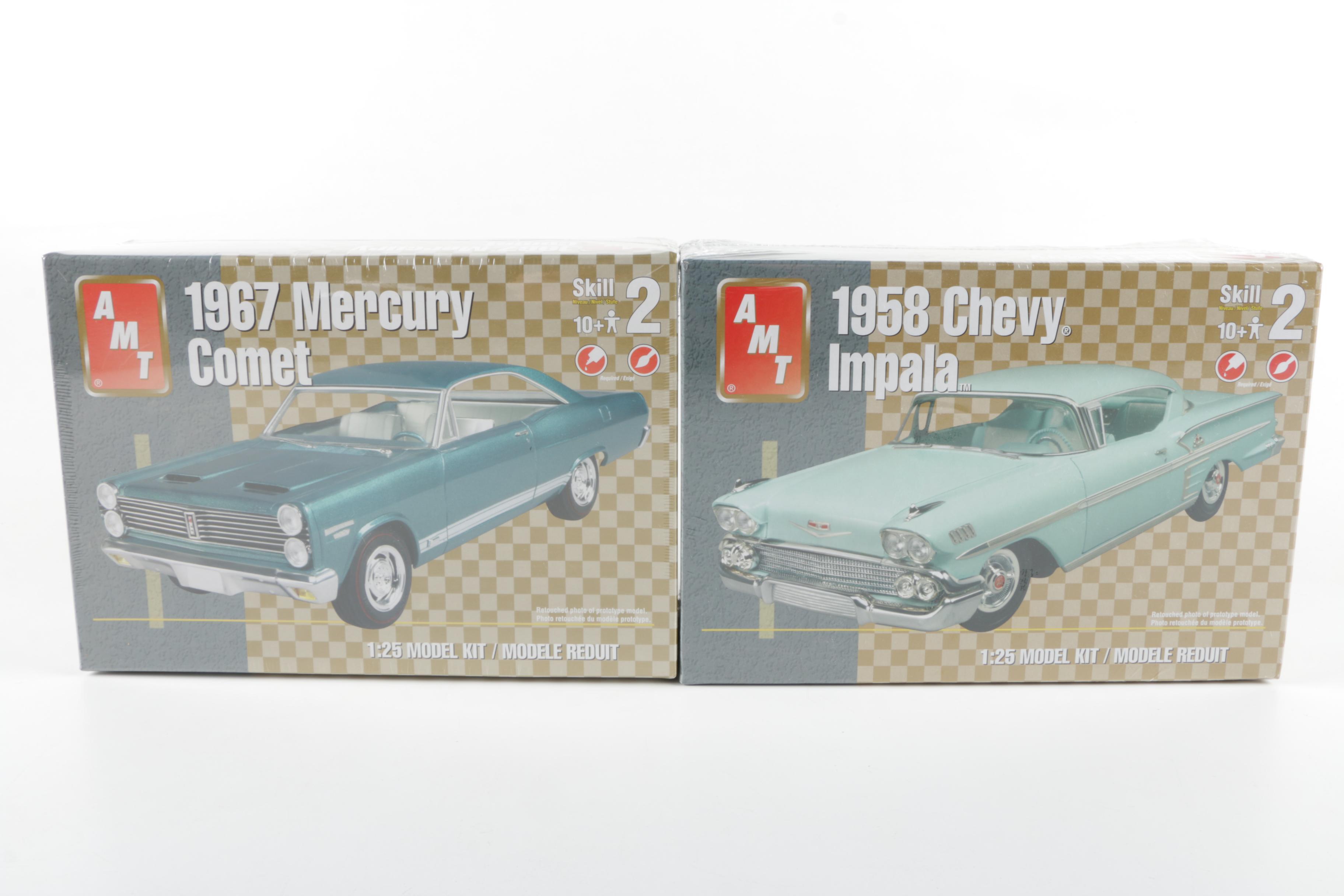 AMT 1950s and 1960s Model Car Kits