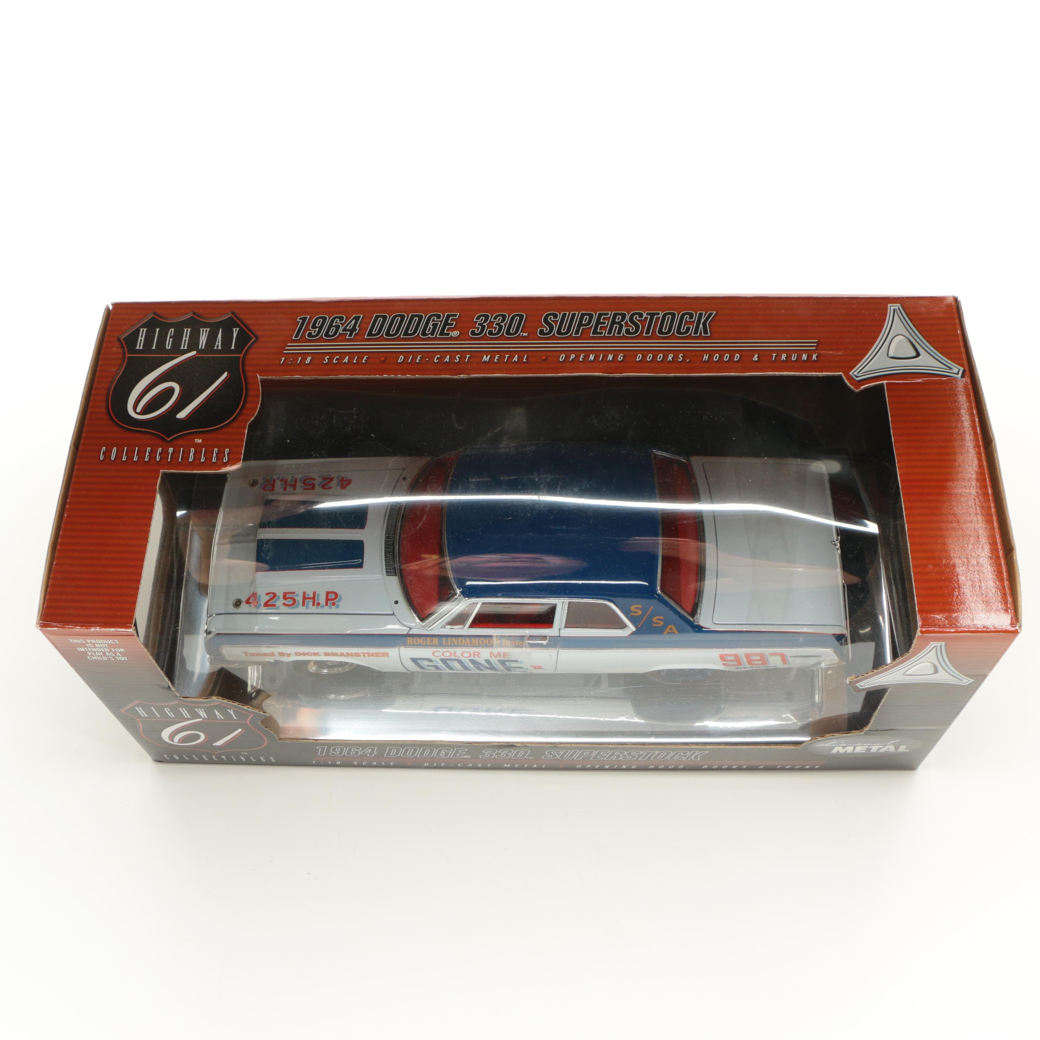 Highway 61 1964 Dodge 330 Superstock Die-Cast Car