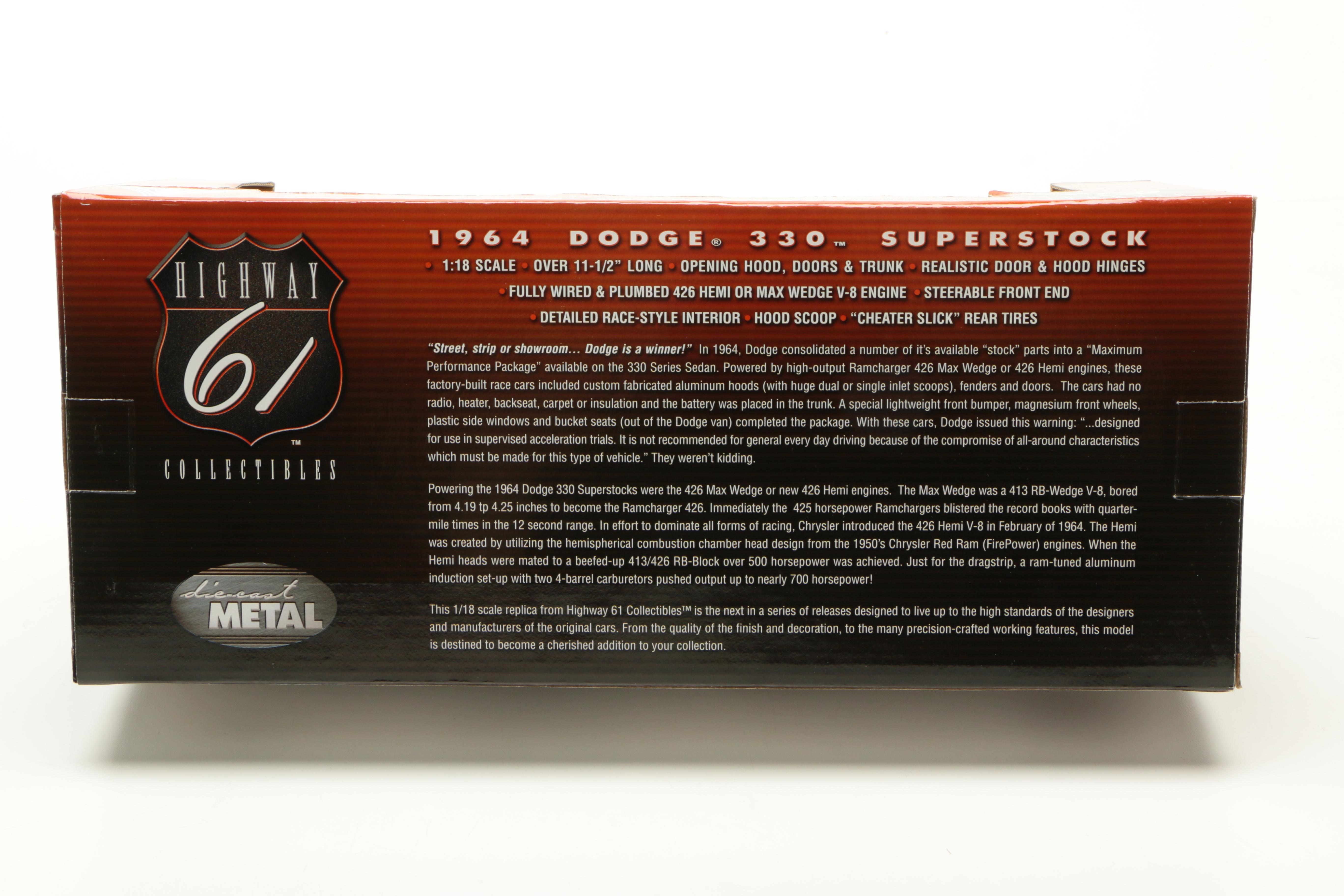 Highway 61 1964 Dodge 330 Superstock Die-Cast Car