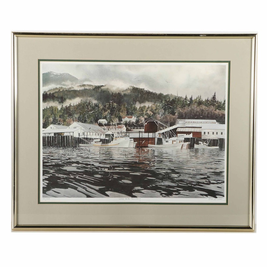 Dick Miller Limited Edition Offset Lithograph on Paper "Ward Cove Cannery"