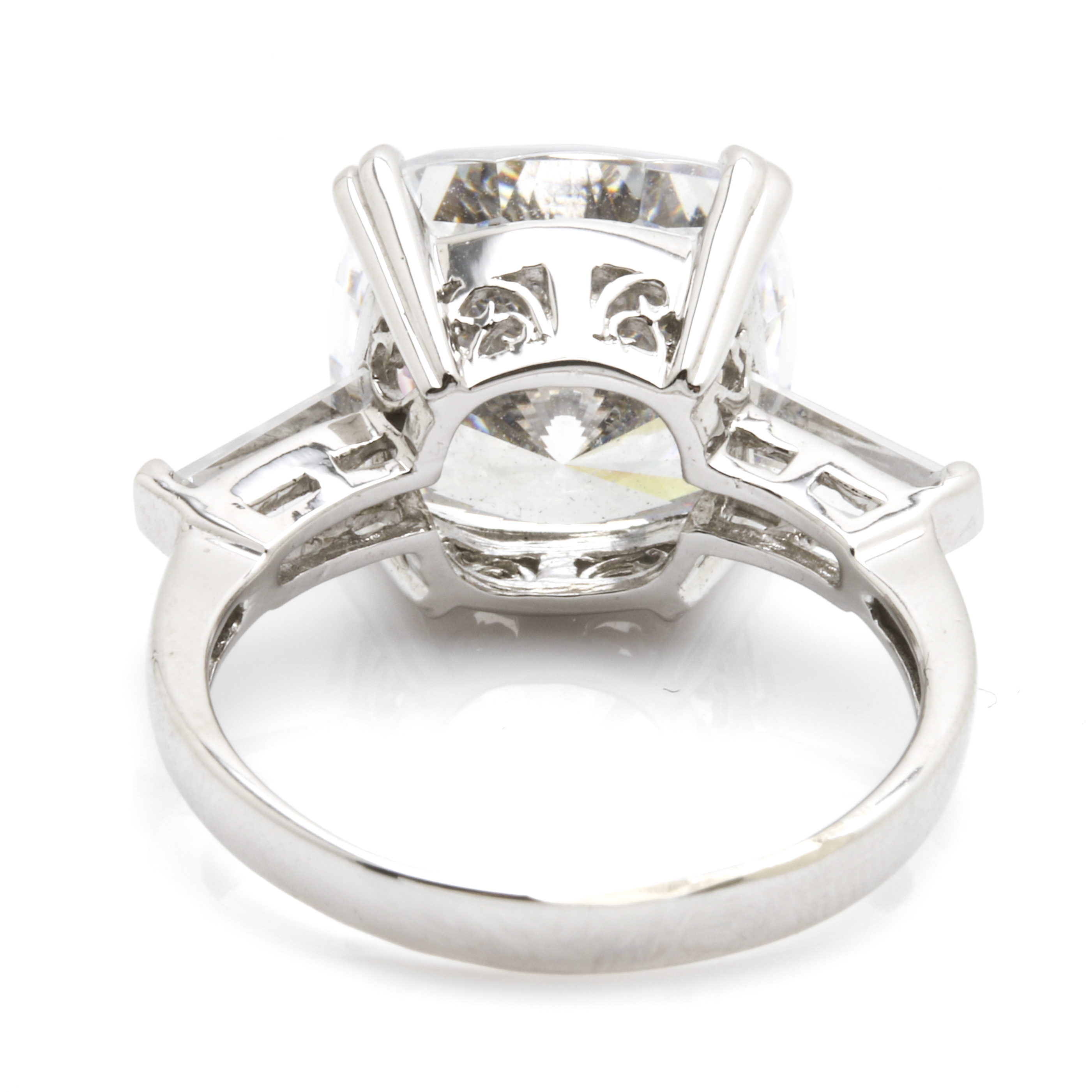 14K White Gold Cubic Zirconia Ring
