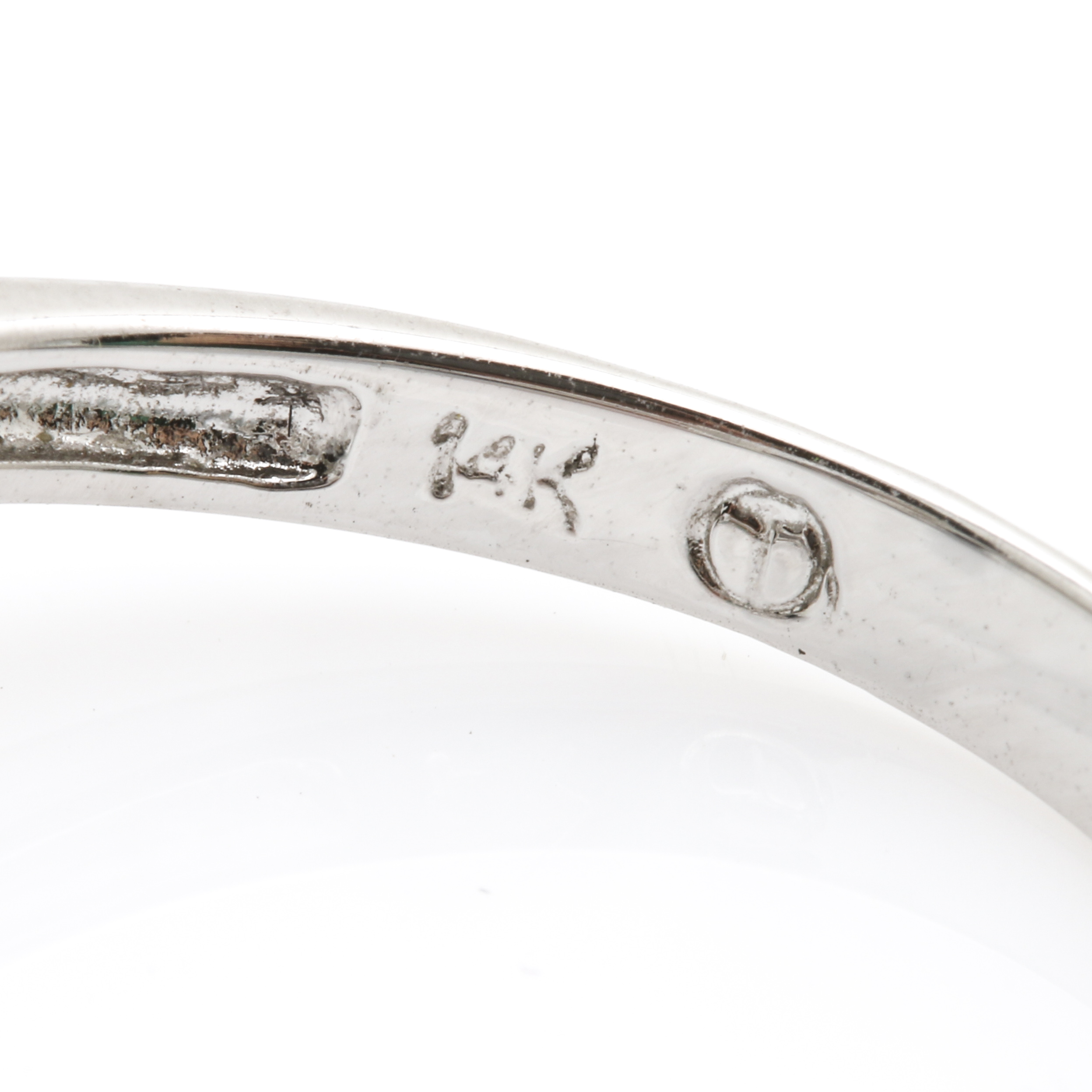 14K White Gold Cubic Zirconia Ring