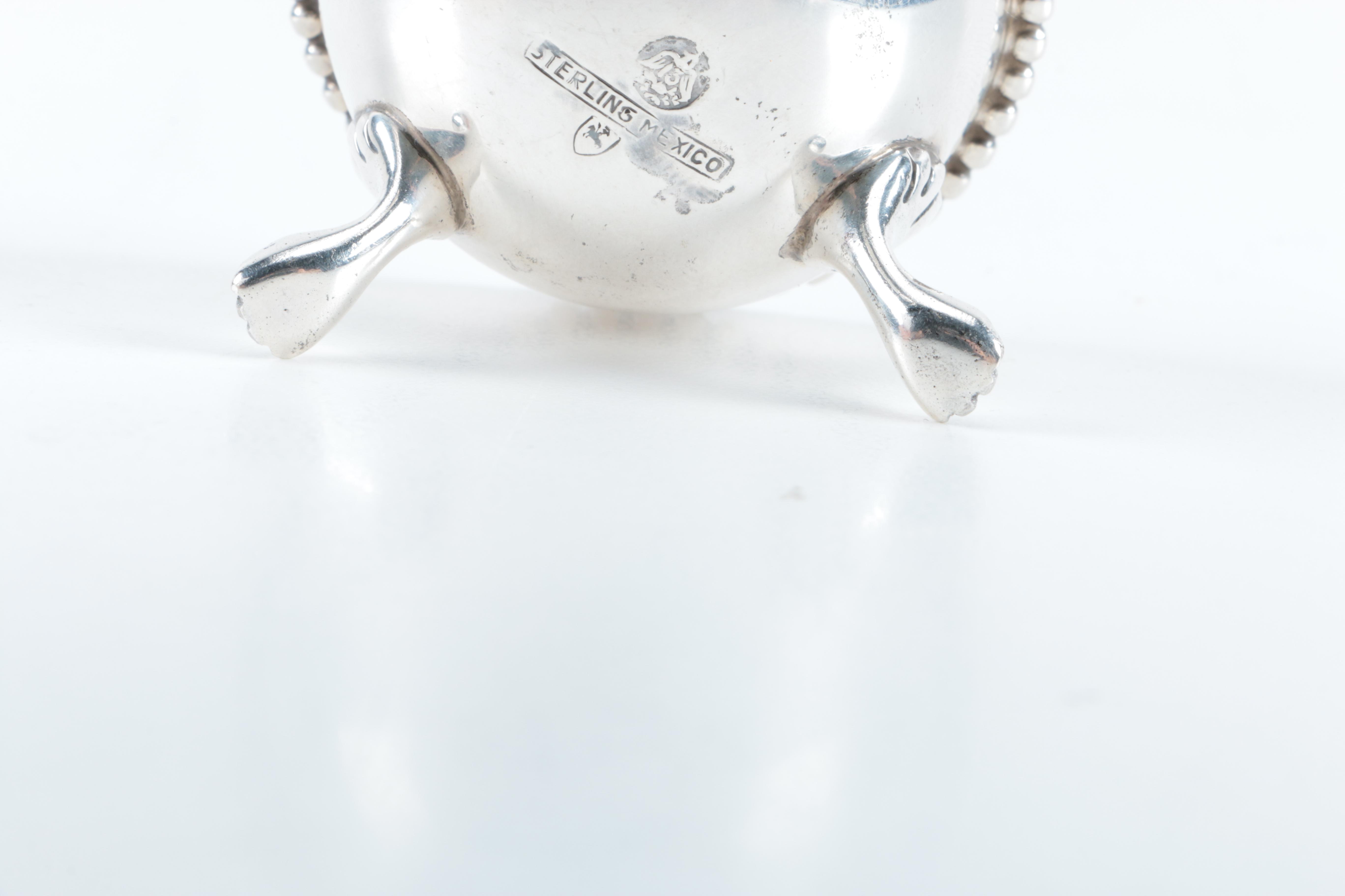 Set of Plateria Farfan Mexican Sterling Silver Egg Cups