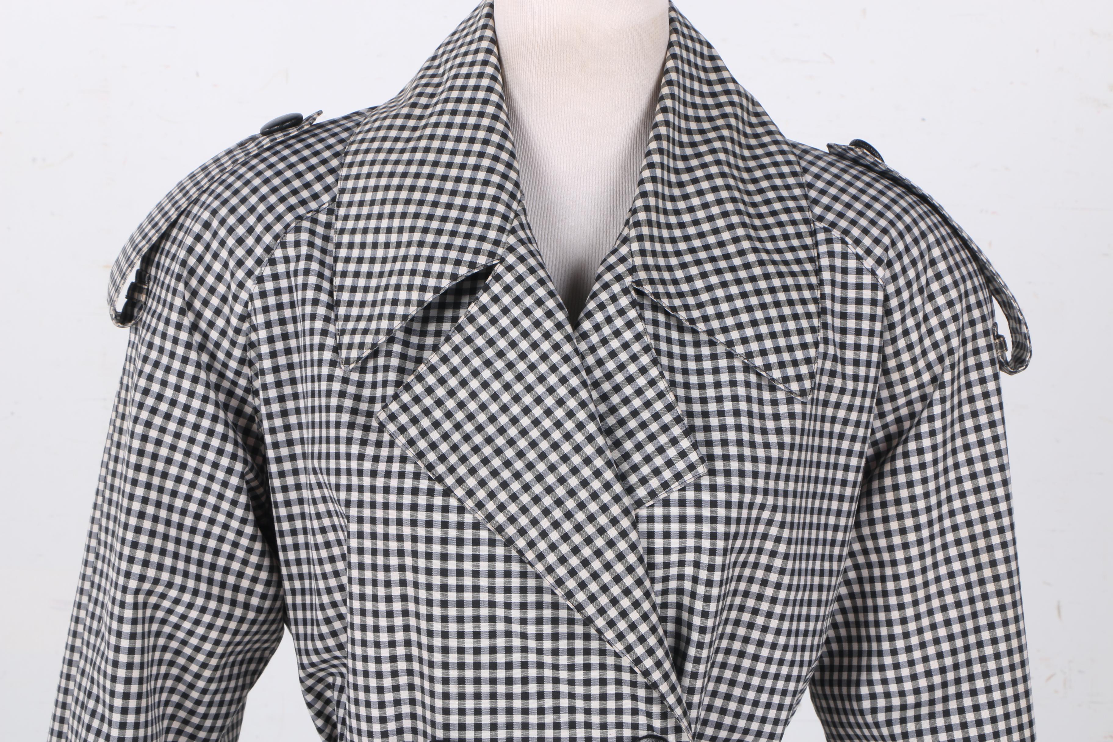 Vintage Count Romi Ltd. Gingham Check Women's Trench Coat