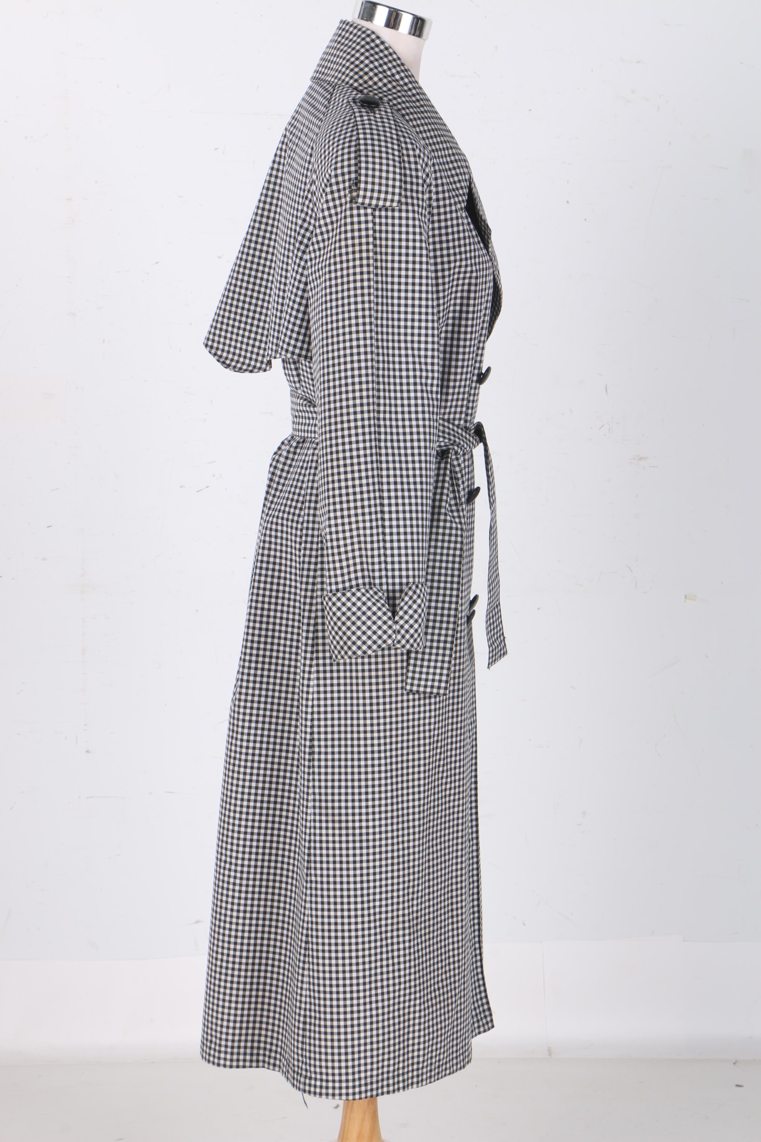 Vintage Count Romi Ltd. Gingham Check Women's Trench Coat