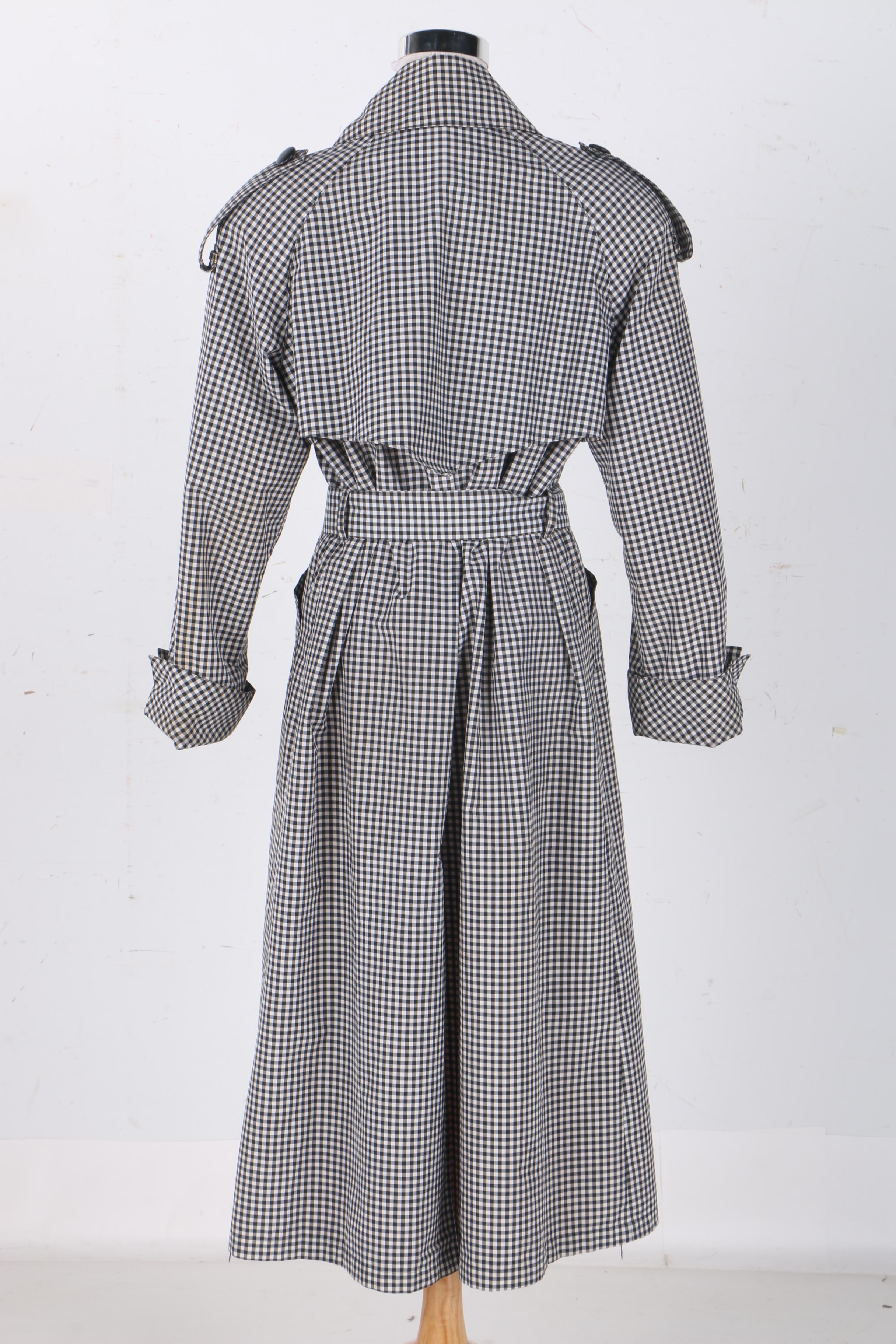 Vintage Count Romi Ltd. Gingham Check Women's Trench Coat