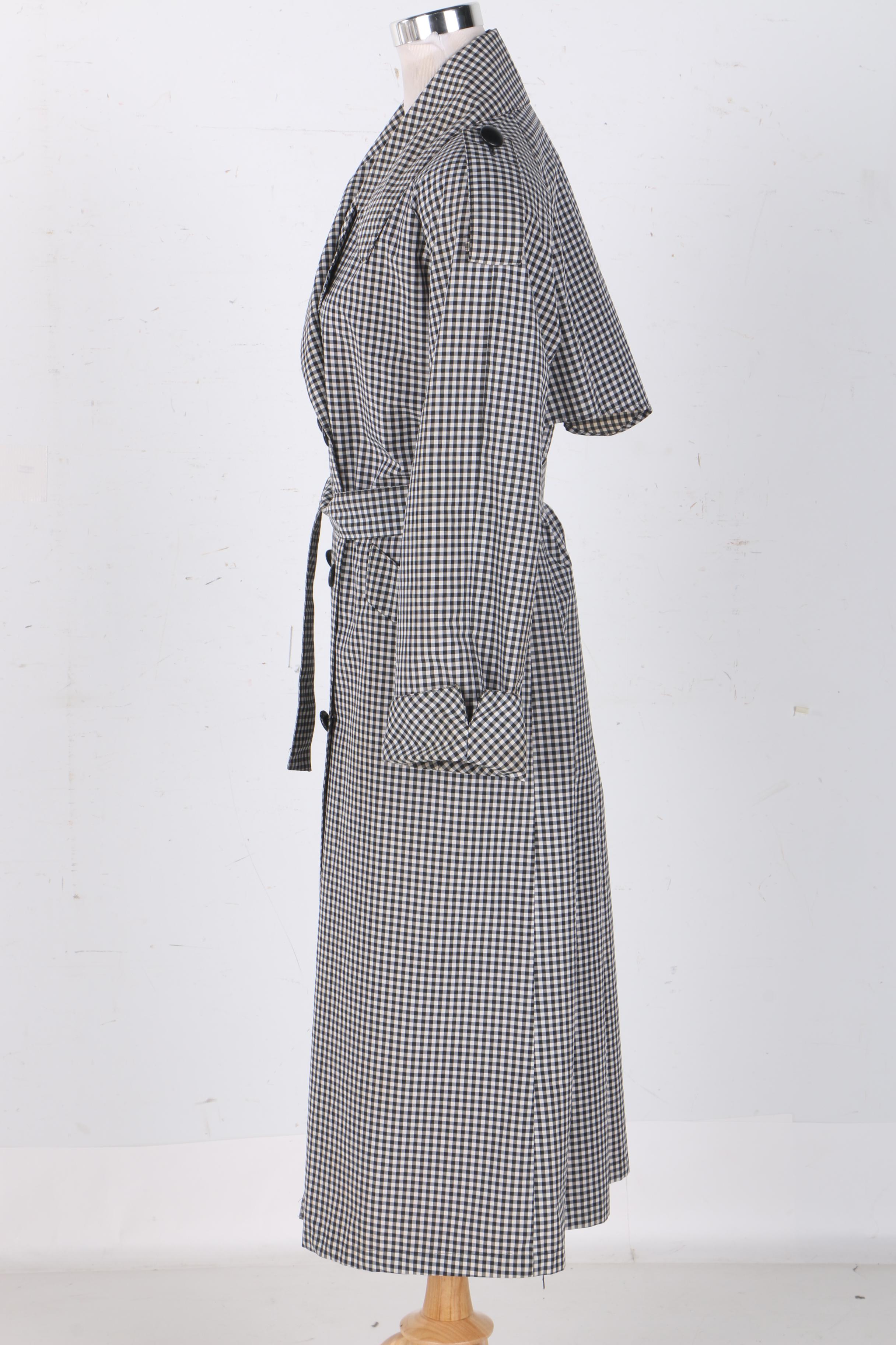 Vintage Count Romi Ltd. Gingham Check Women's Trench Coat