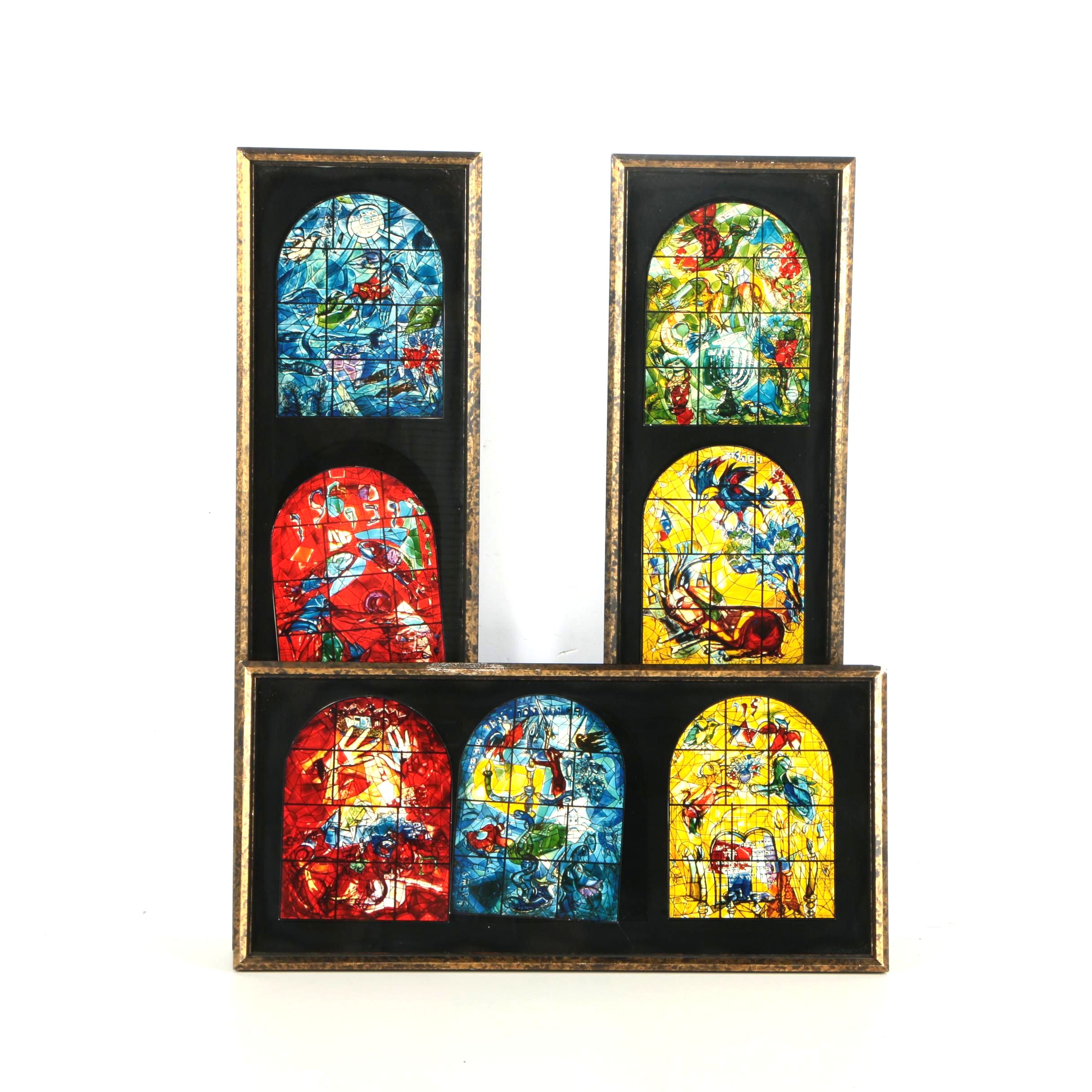 Offset Lithographs After Marc Chagall  "Windows of Jerusalem"