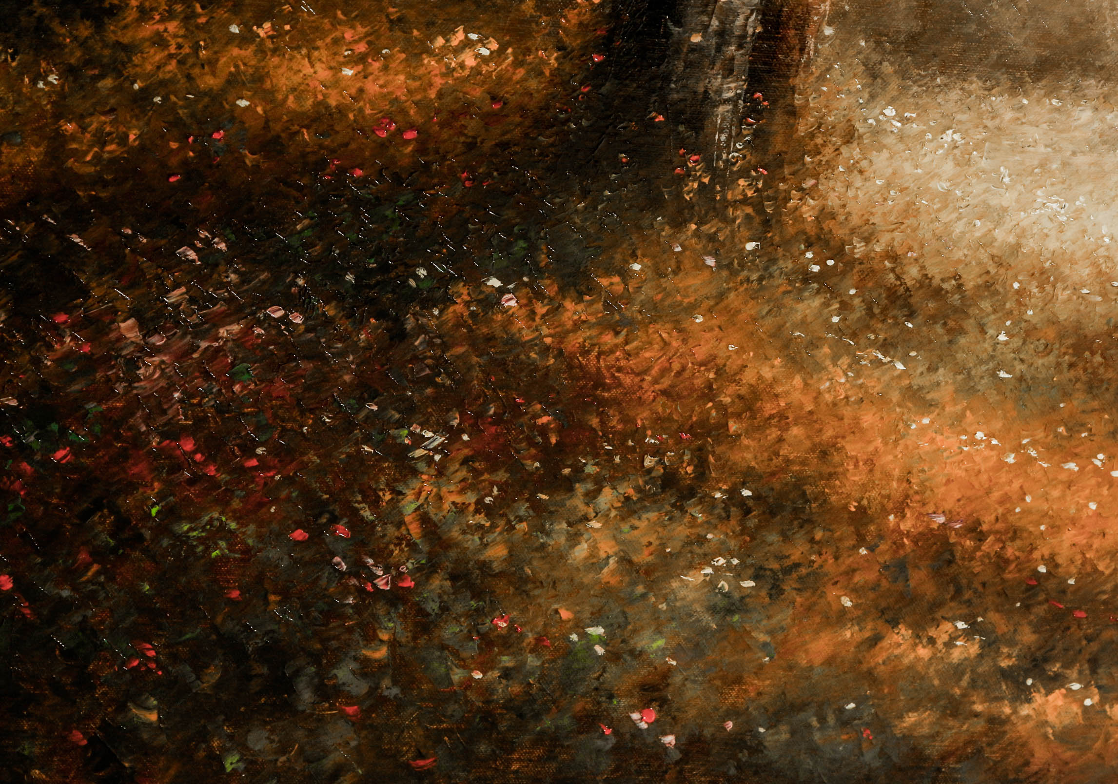 Dan Austine Oil on Canvas of a Wooded Landscape