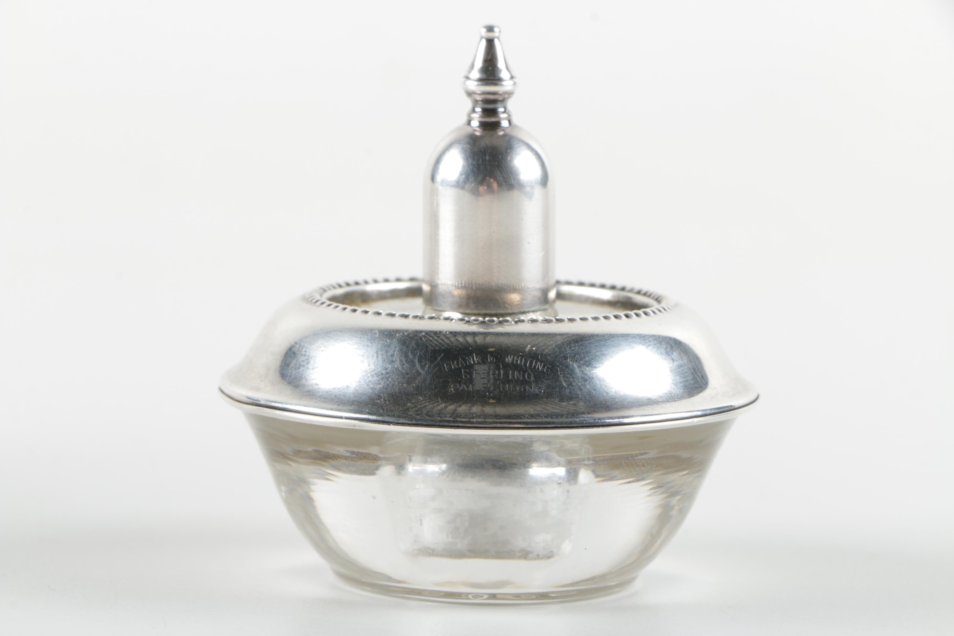 Frank M. Whiting Sterling Silver Cigarette Holder and Lighter