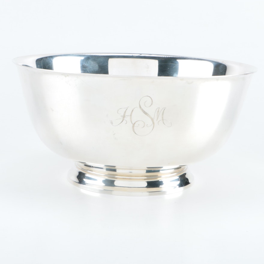 Engraved Tiffany & Co. Sterling Silver Punch Bowl
