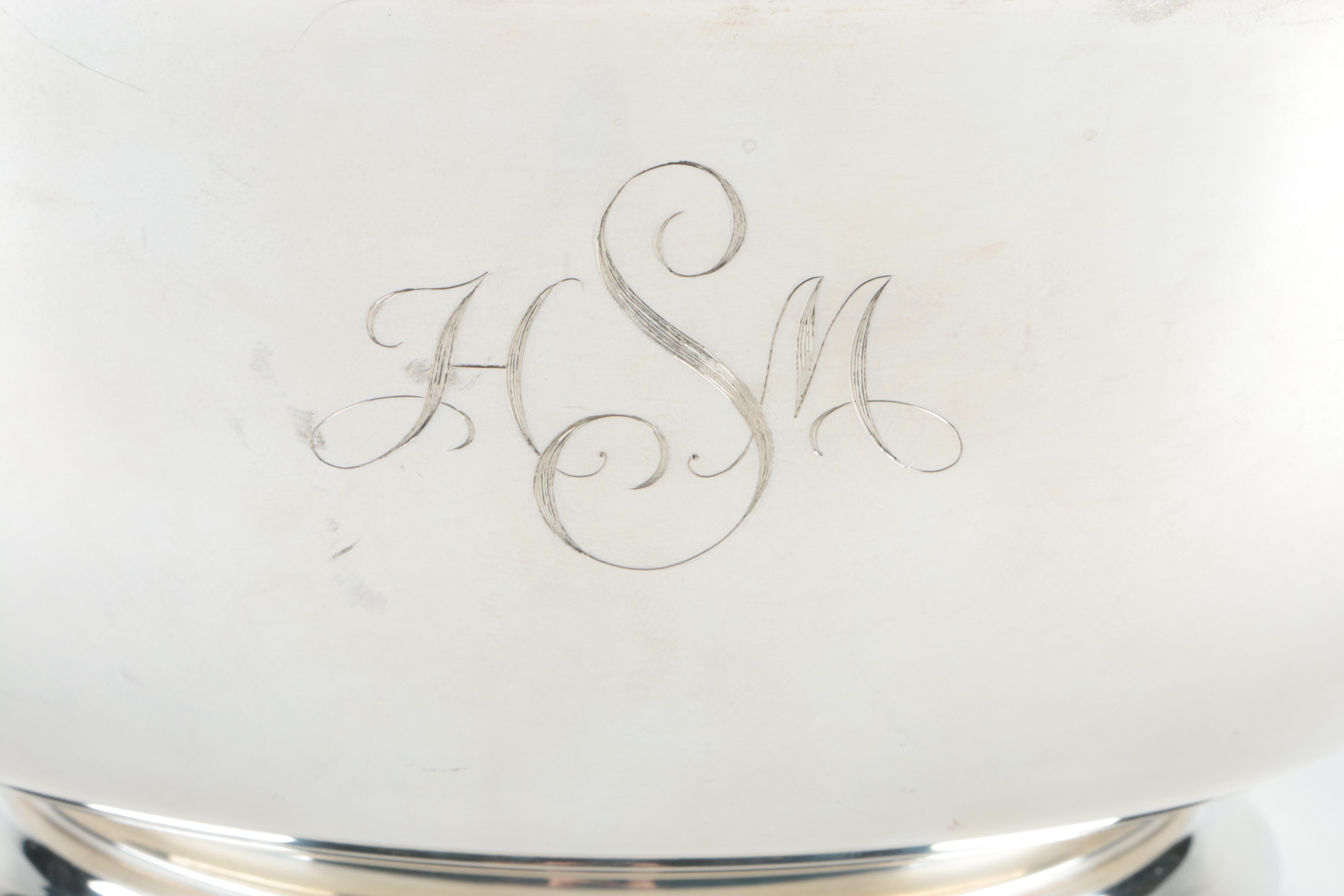 Engraved Tiffany & Co. Sterling Silver Punch Bowl
