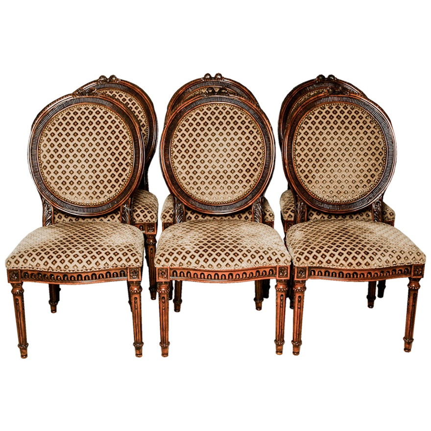 Louis XVI Style Oval Back Side Chairs