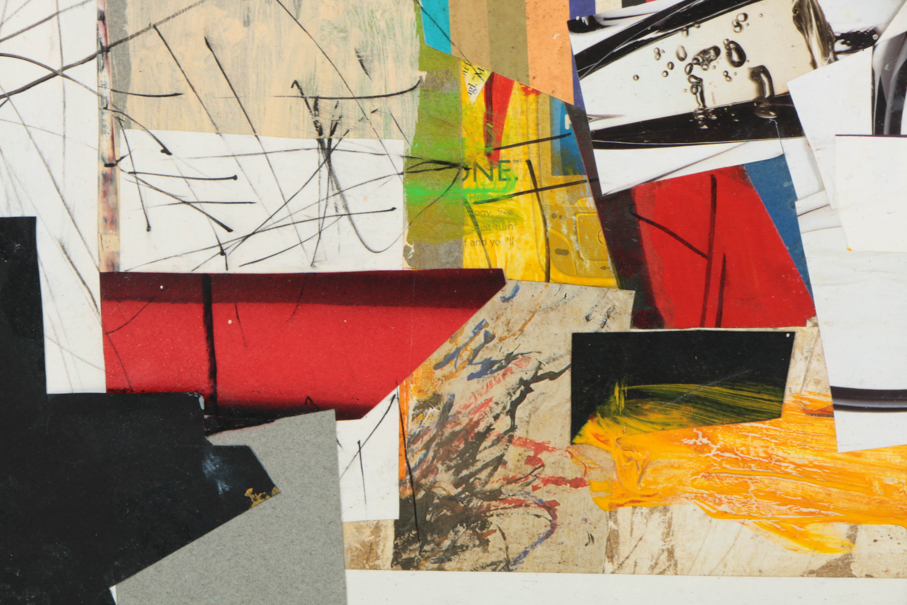 Ronald Ahlström Mixed Media Collage on Board "Untitled"