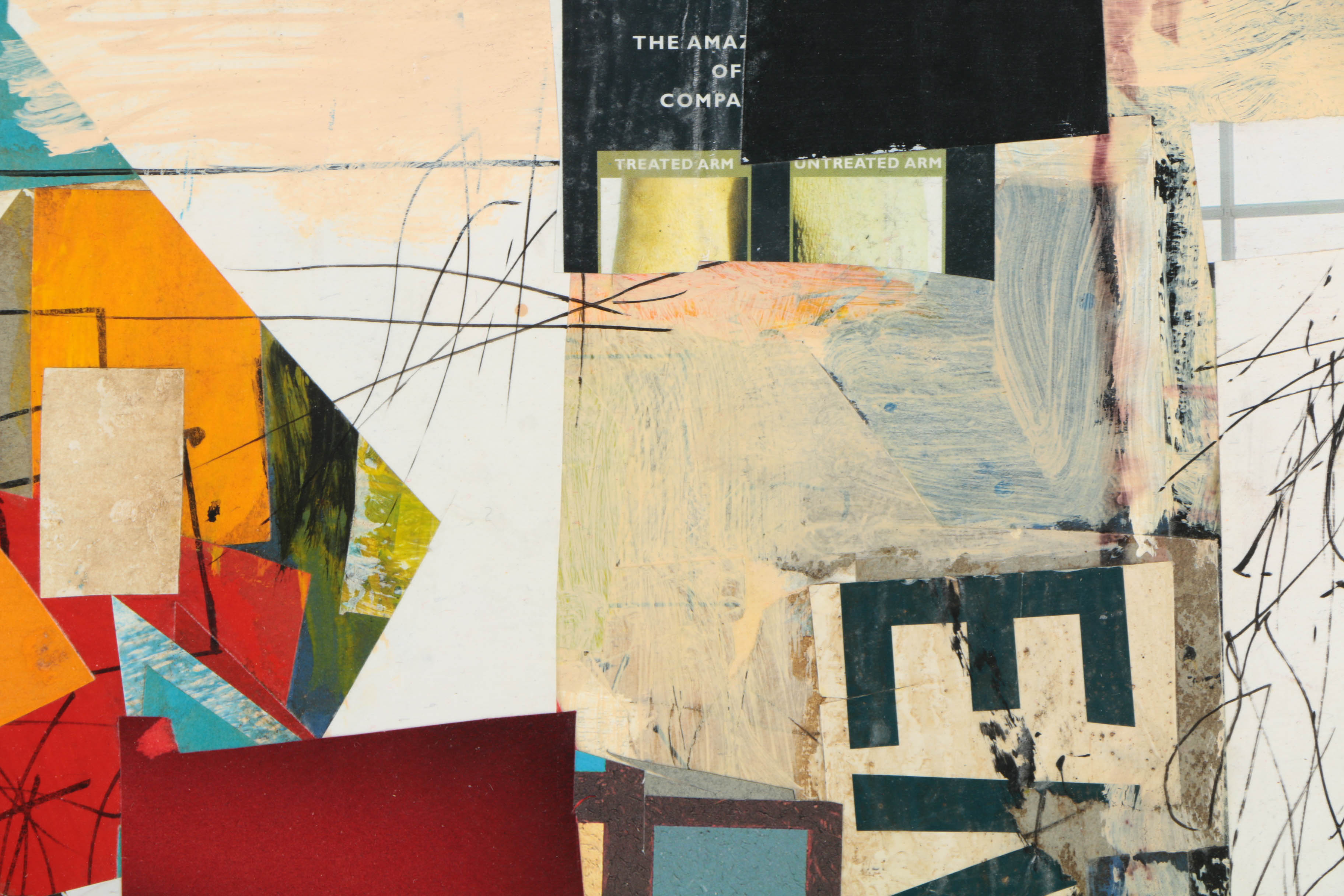 Ronald Ahlström Mixed Media Collage on Board "Untitled"