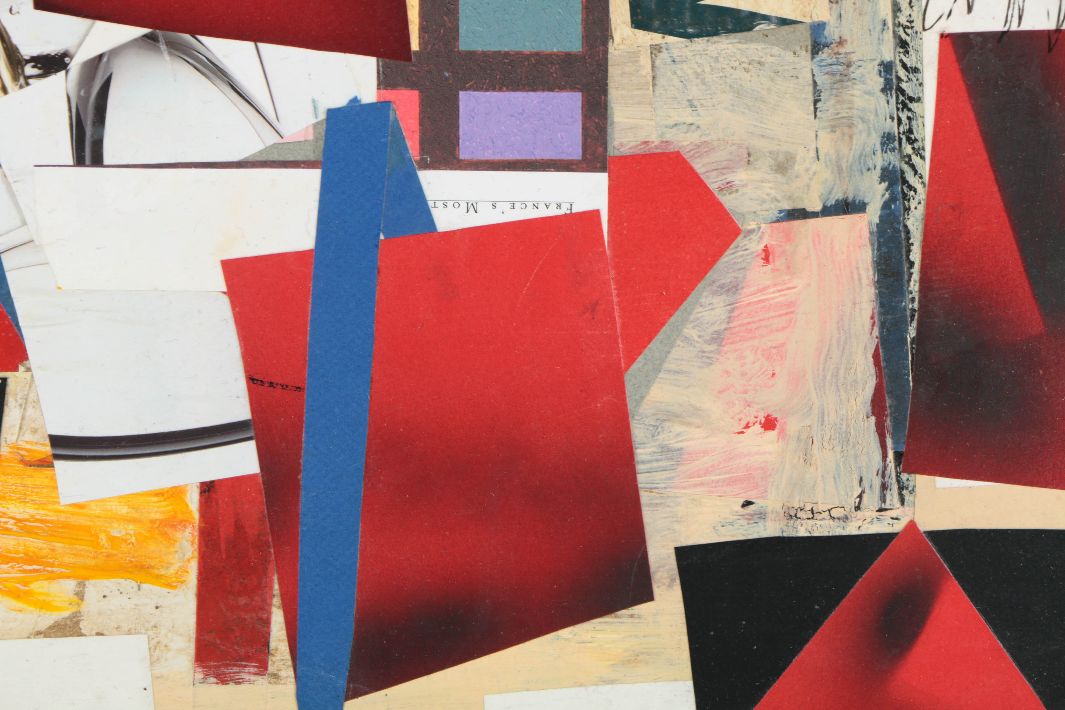 Ronald Ahlström Mixed Media Collage on Board "Untitled"