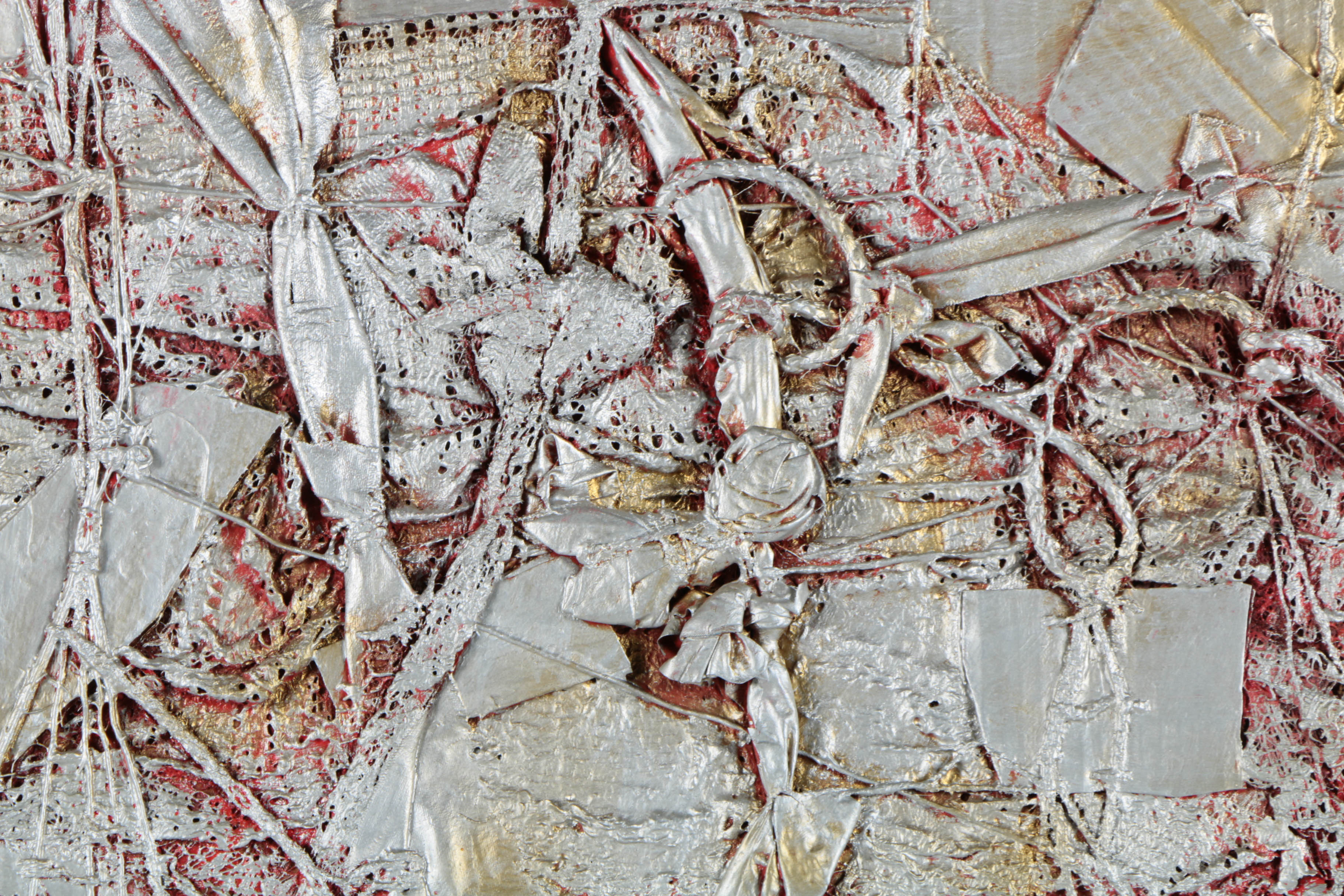 Ronald Ahlström Abstract Mixed Media Collage on Canvas Board