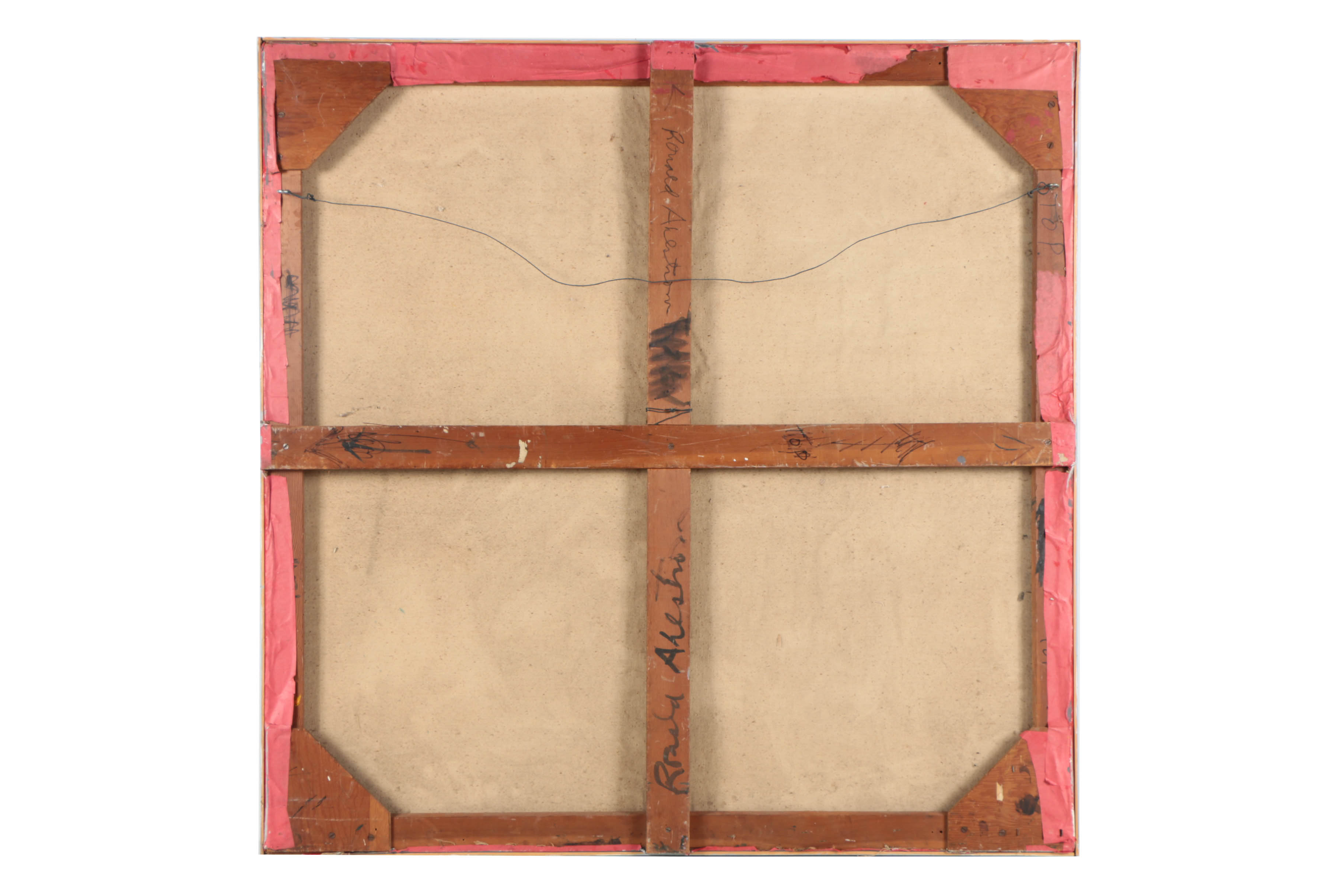 Ronald Ahlström Abstract Mixed Media Collage on Canvas Board