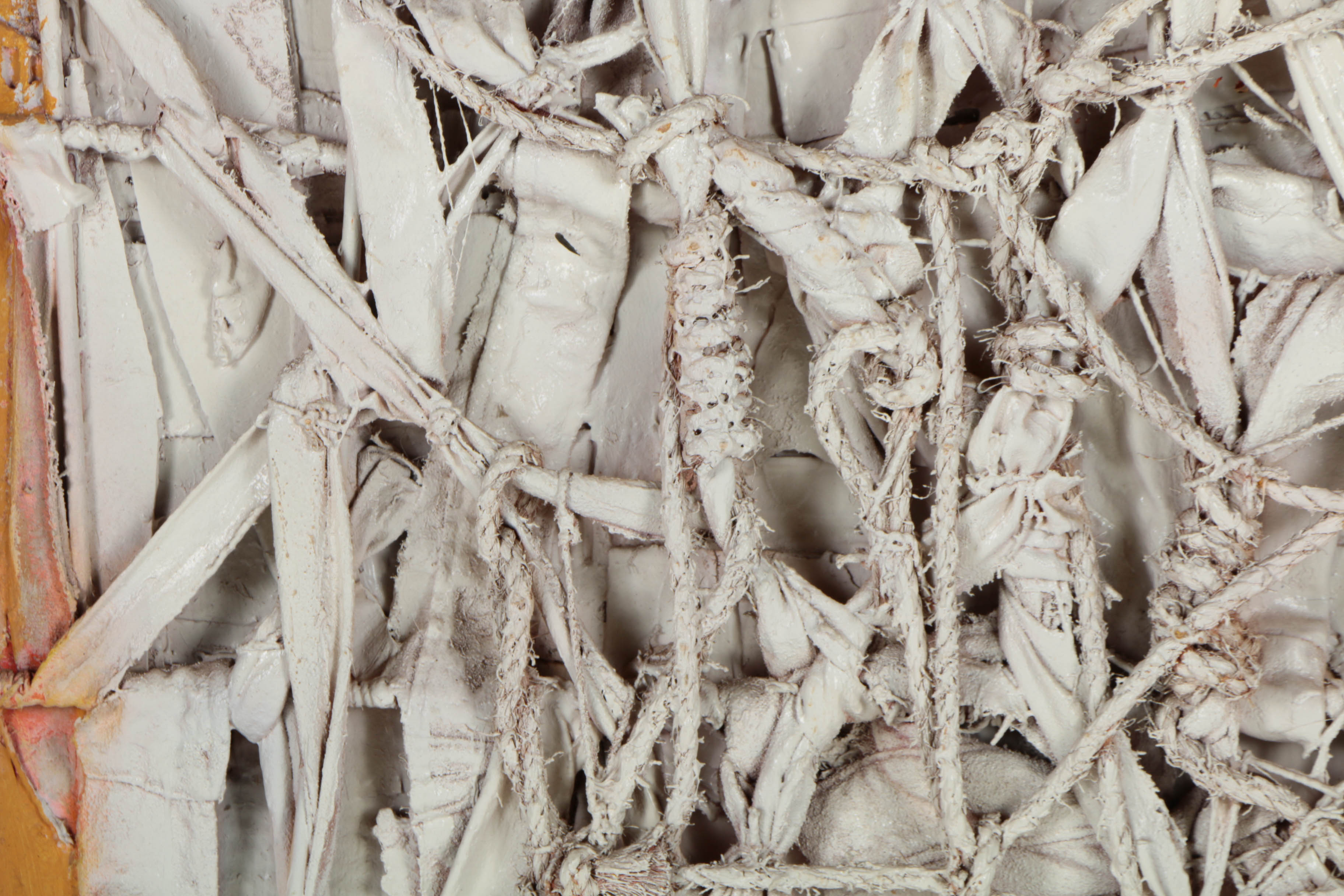 Ronald Ahlström Mix Media Collage on Canvas with Various Materials