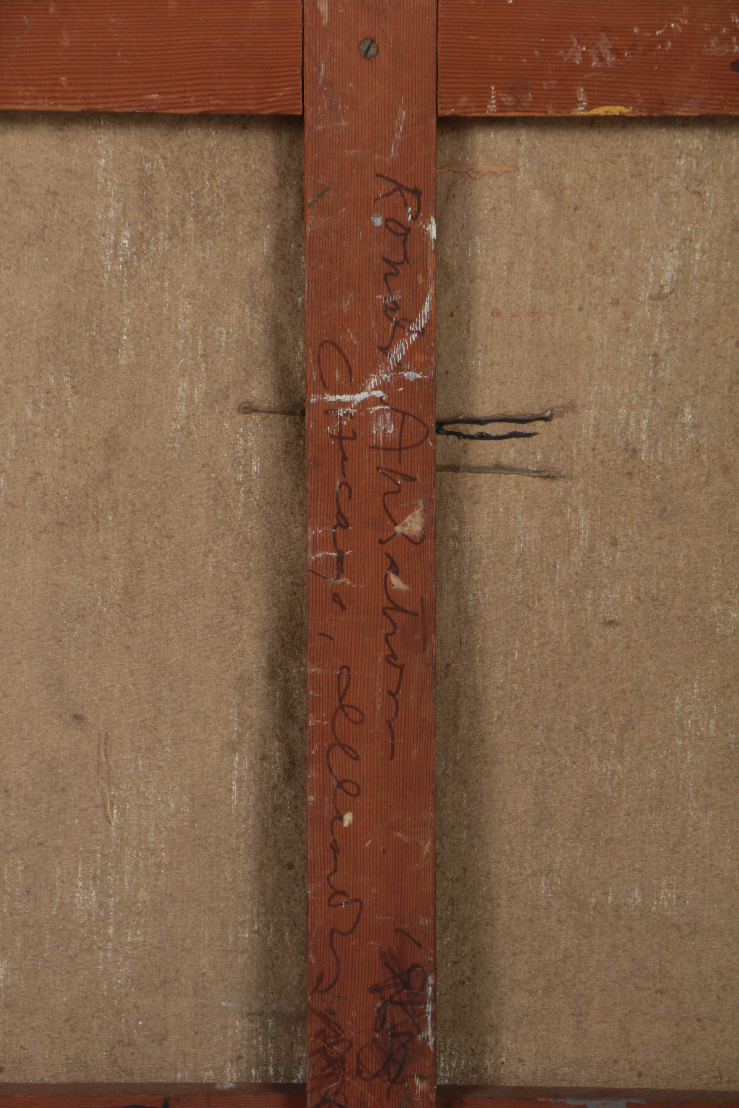 Ronald Ahlström Mix Media Collage on Canvas with Various Materials