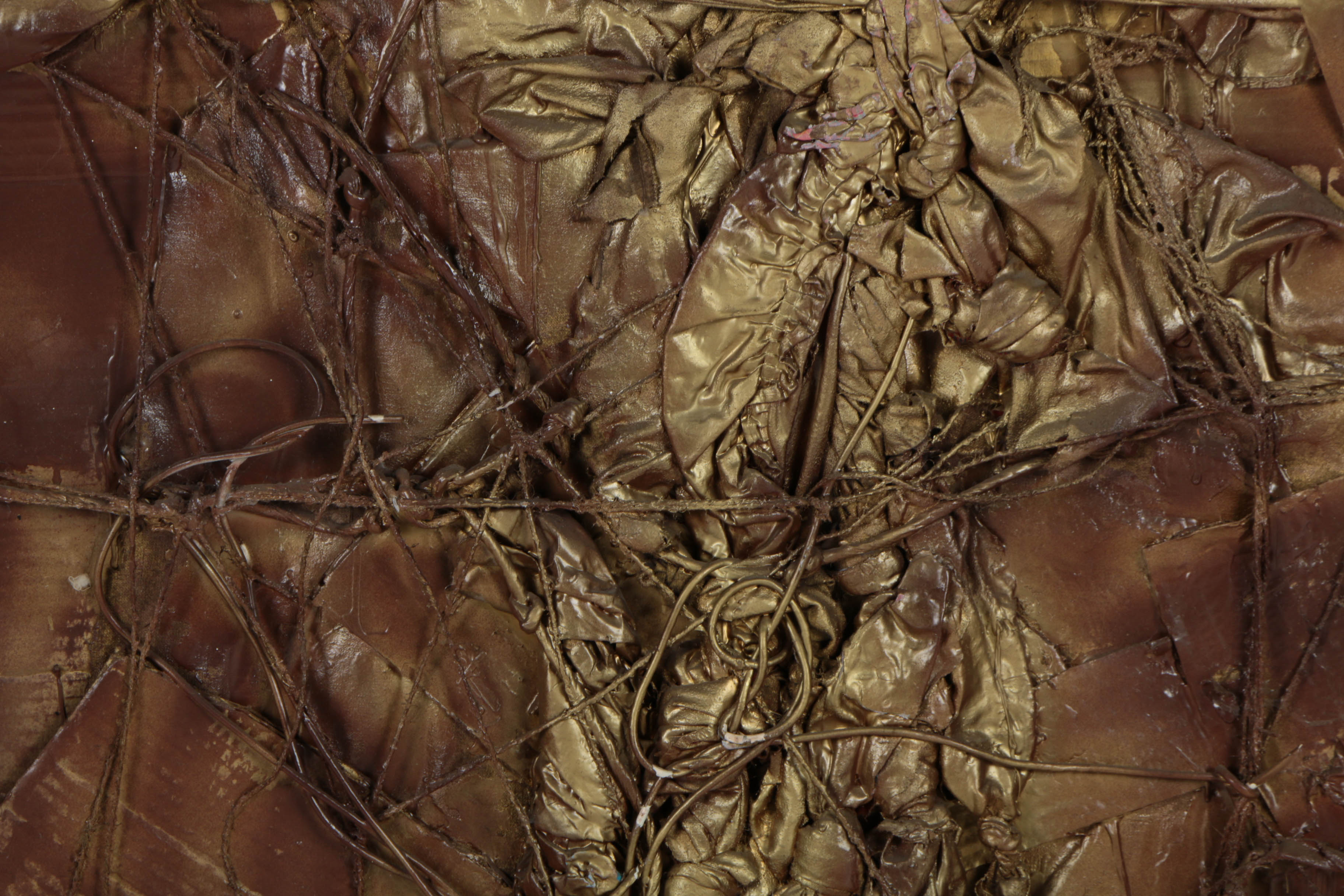 Ronald Ahlström Abstract Mixed Media Collage on Canvas