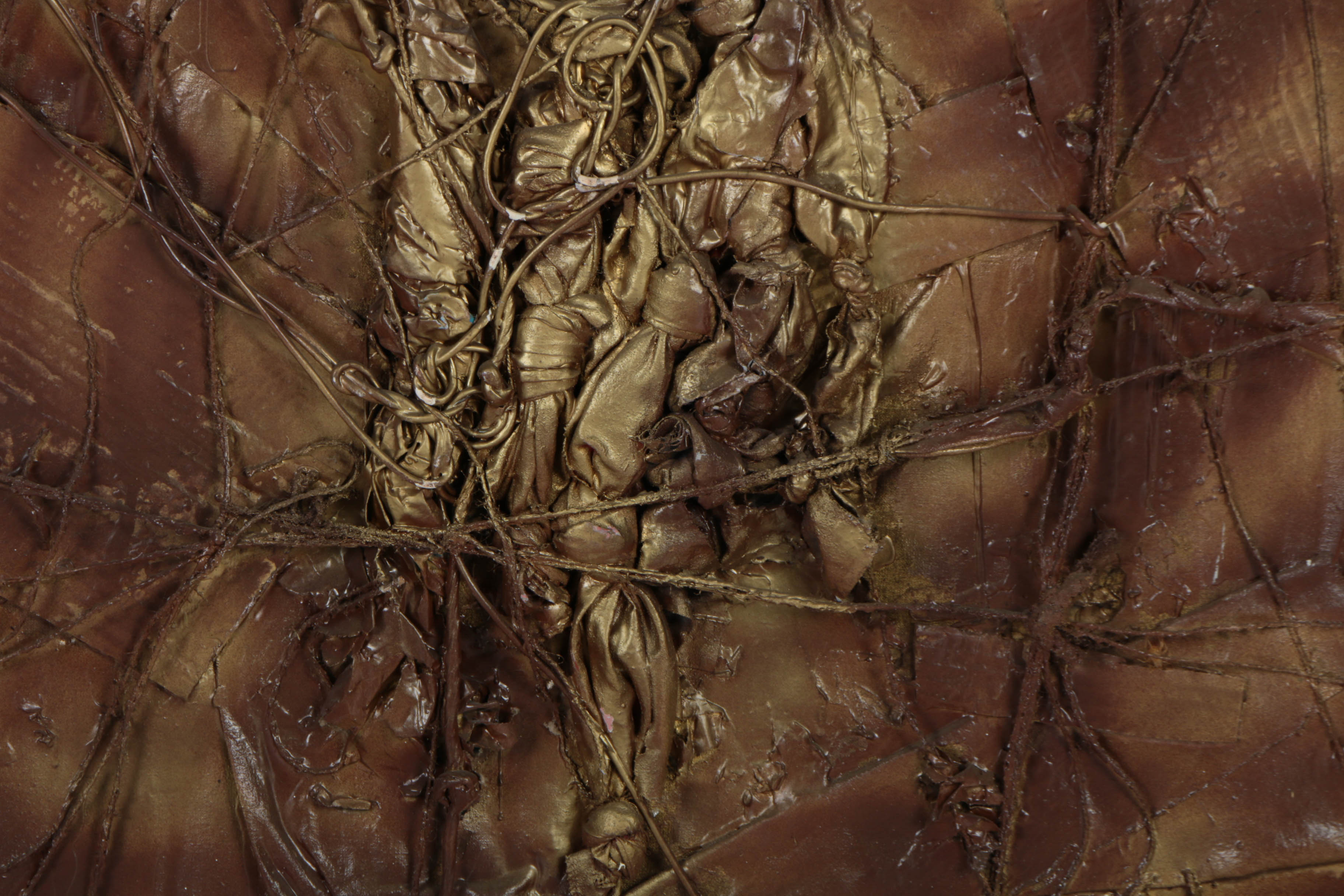 Ronald Ahlström Abstract Mixed Media Collage on Canvas