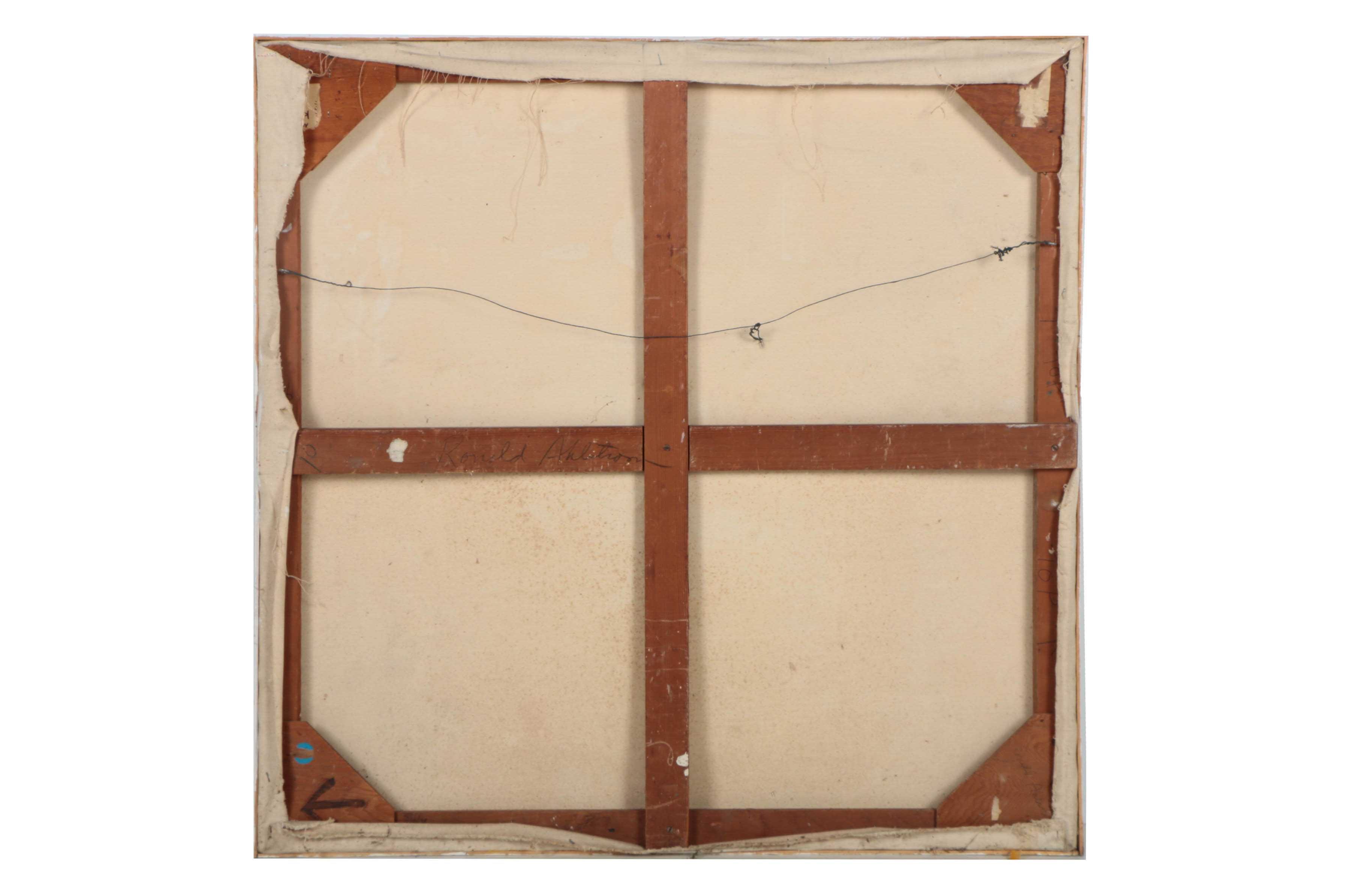 Ronald Ahlström Abstract Mixed Media Collage on Canvas