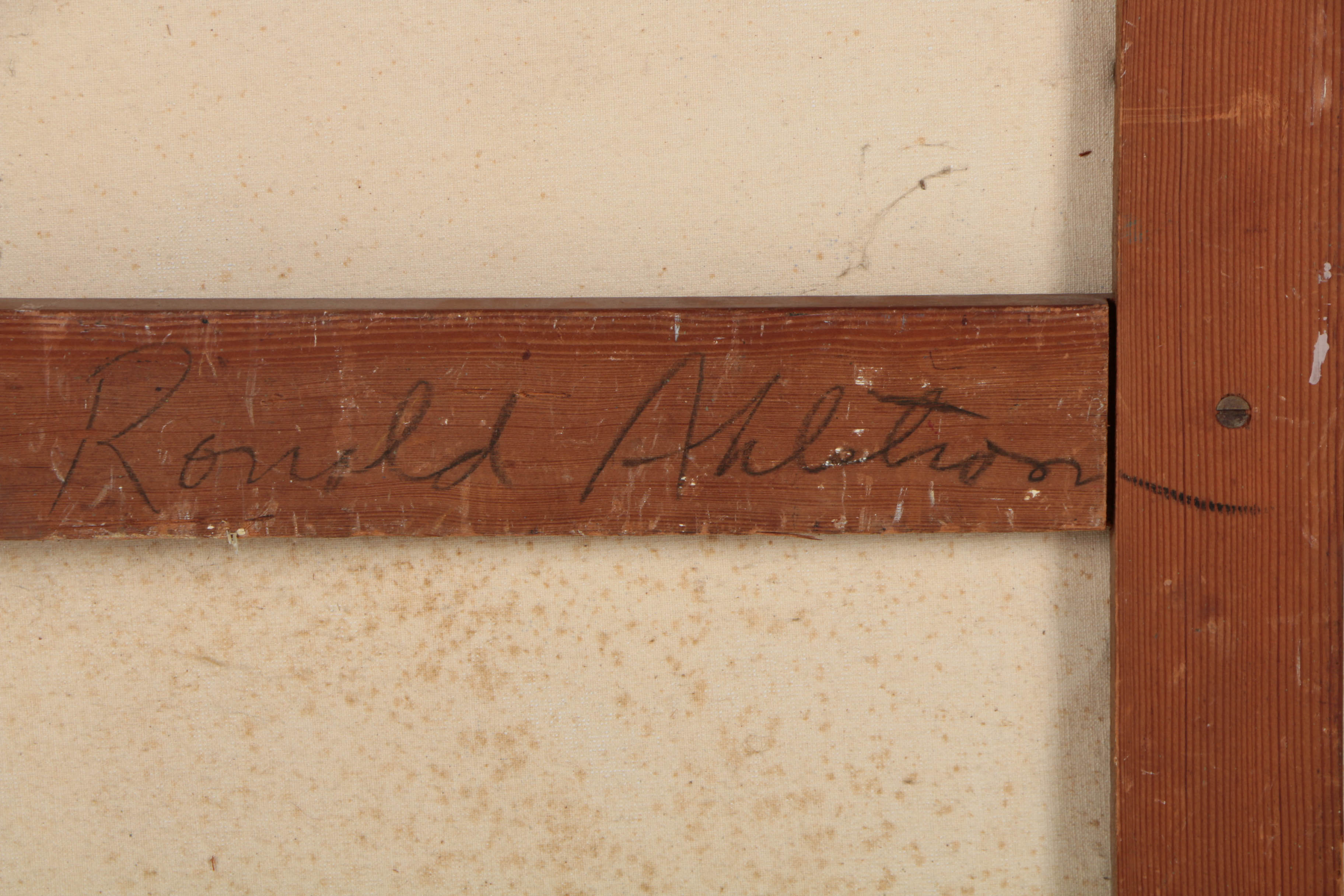 Ronald Ahlström Abstract Mixed Media Collage on Canvas