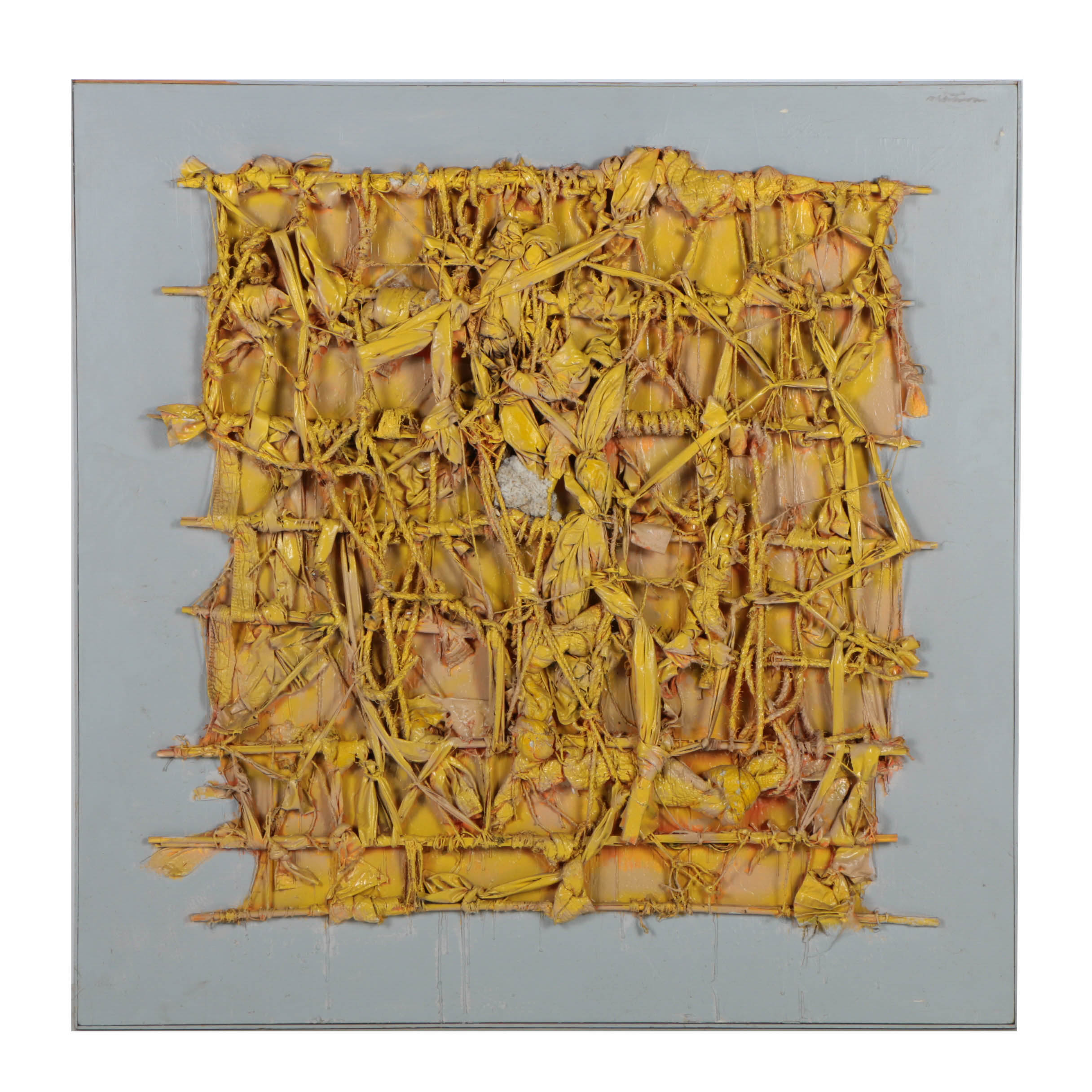 Ronald Ahlström Mix Media on Canvas Abstract Collage